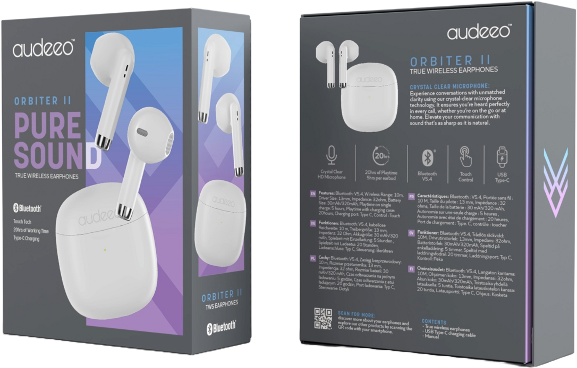 AUDEEO, Orbiter Ii True Wireless Earphones