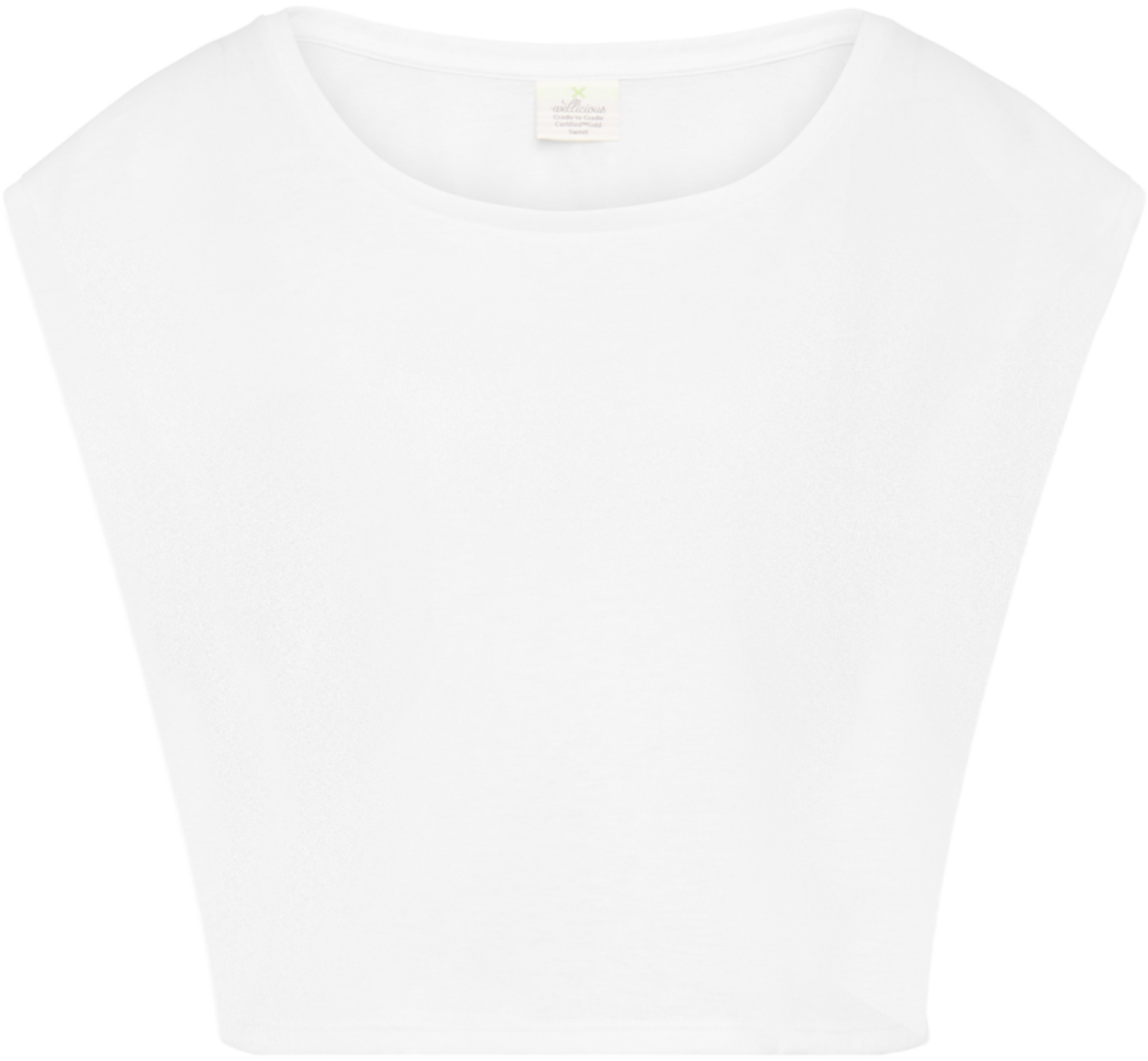 WELLICIOUS, Organic Cotton Cropped Dance Vest - Diamond White