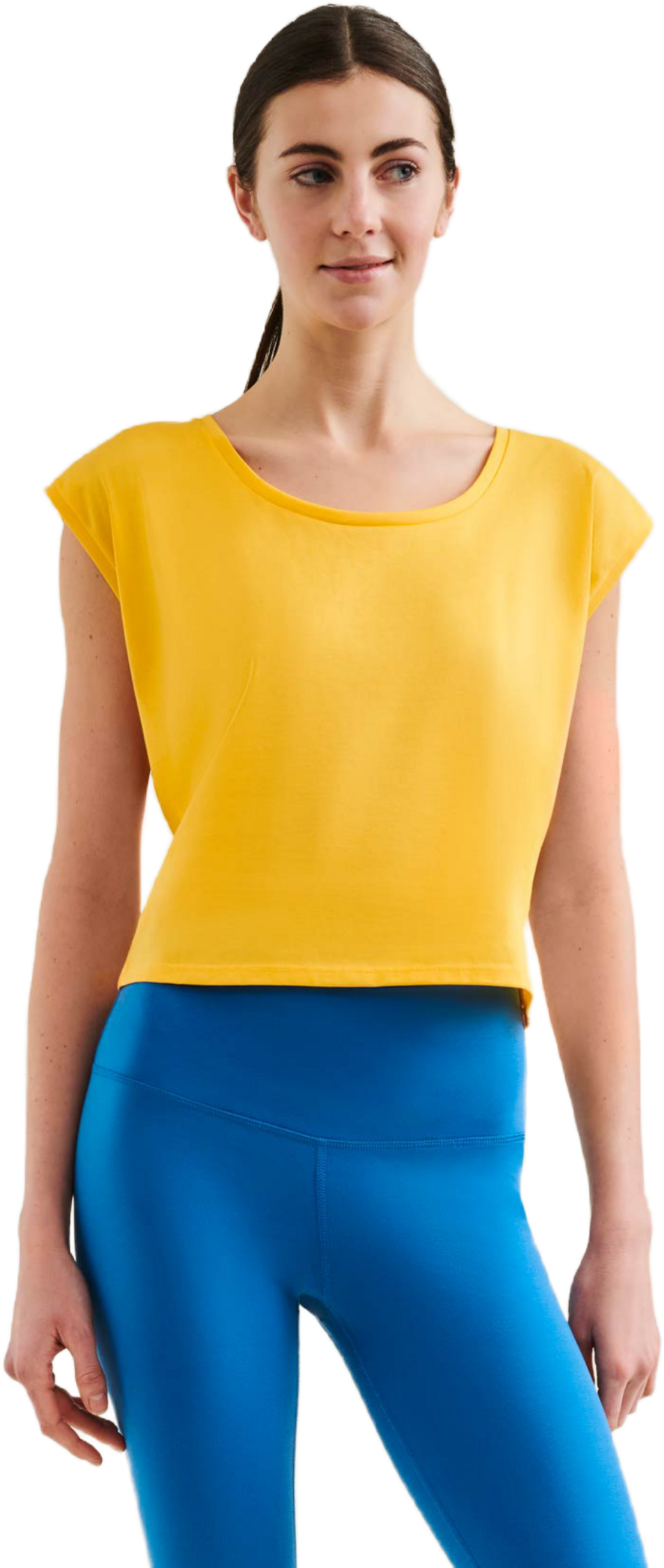 WELLICIOUS, Organic Cotton Cropped Dance Vest - Sunshine Yellow
