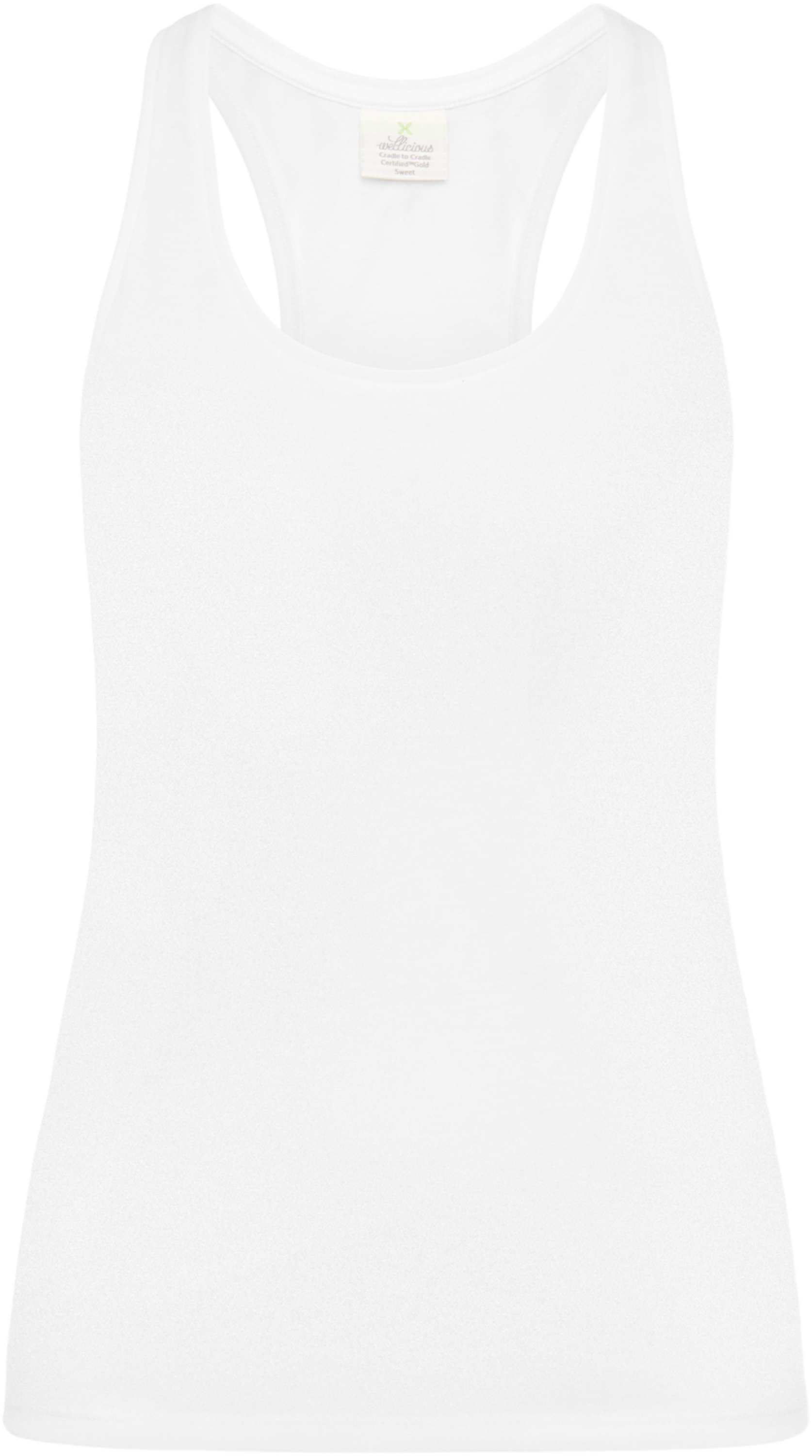 WELLICIOUS, Organic Cotton Racer Tank - Diamond White