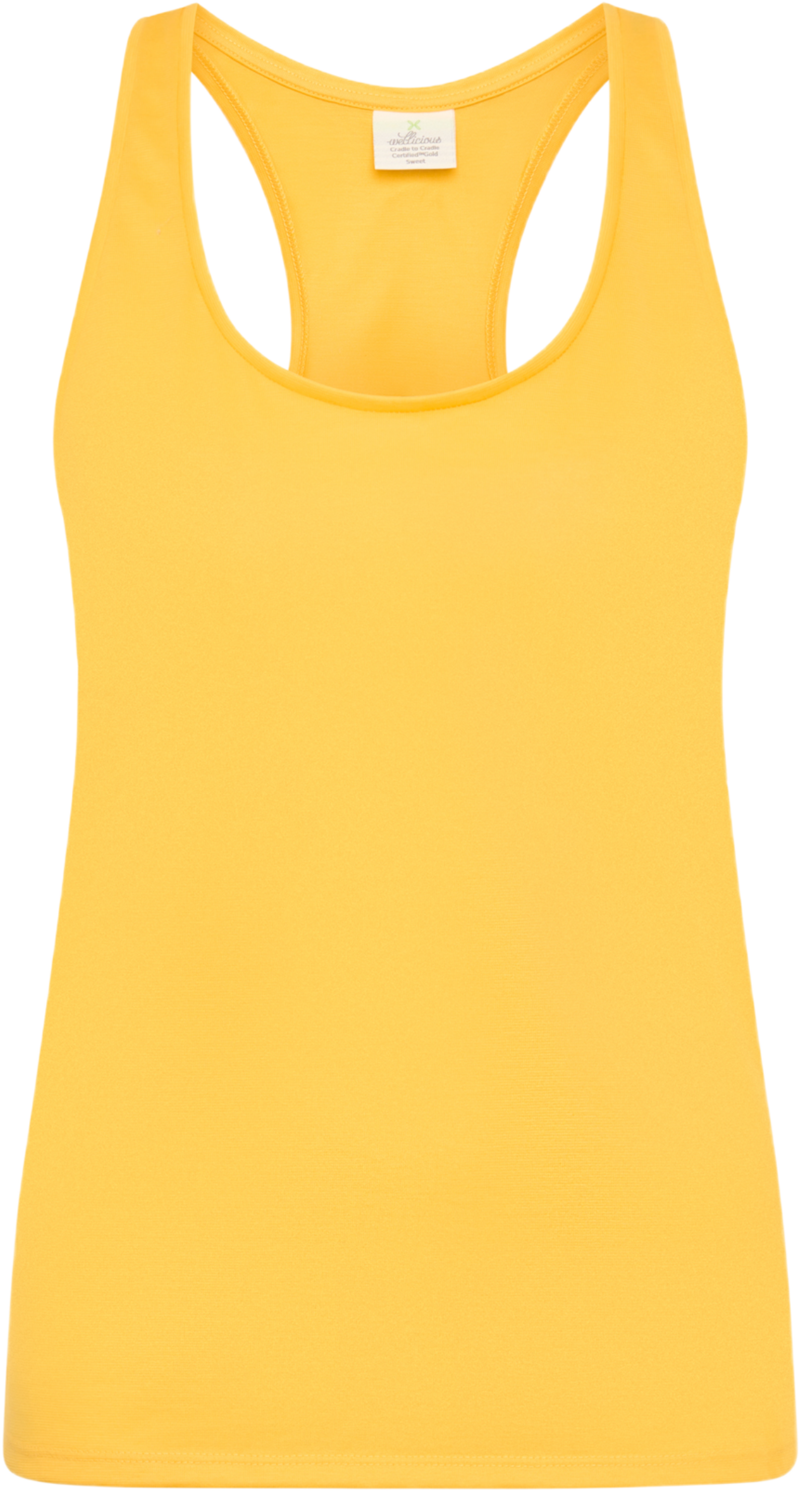 WELLICIOUS, Organic Cotton Racer Tank - Sunshine Yellow