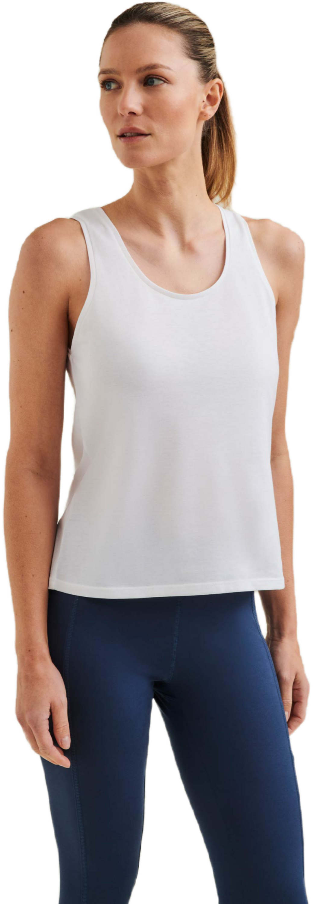WELLICIOUS, Organic Cotton Tank Top - Diamond White