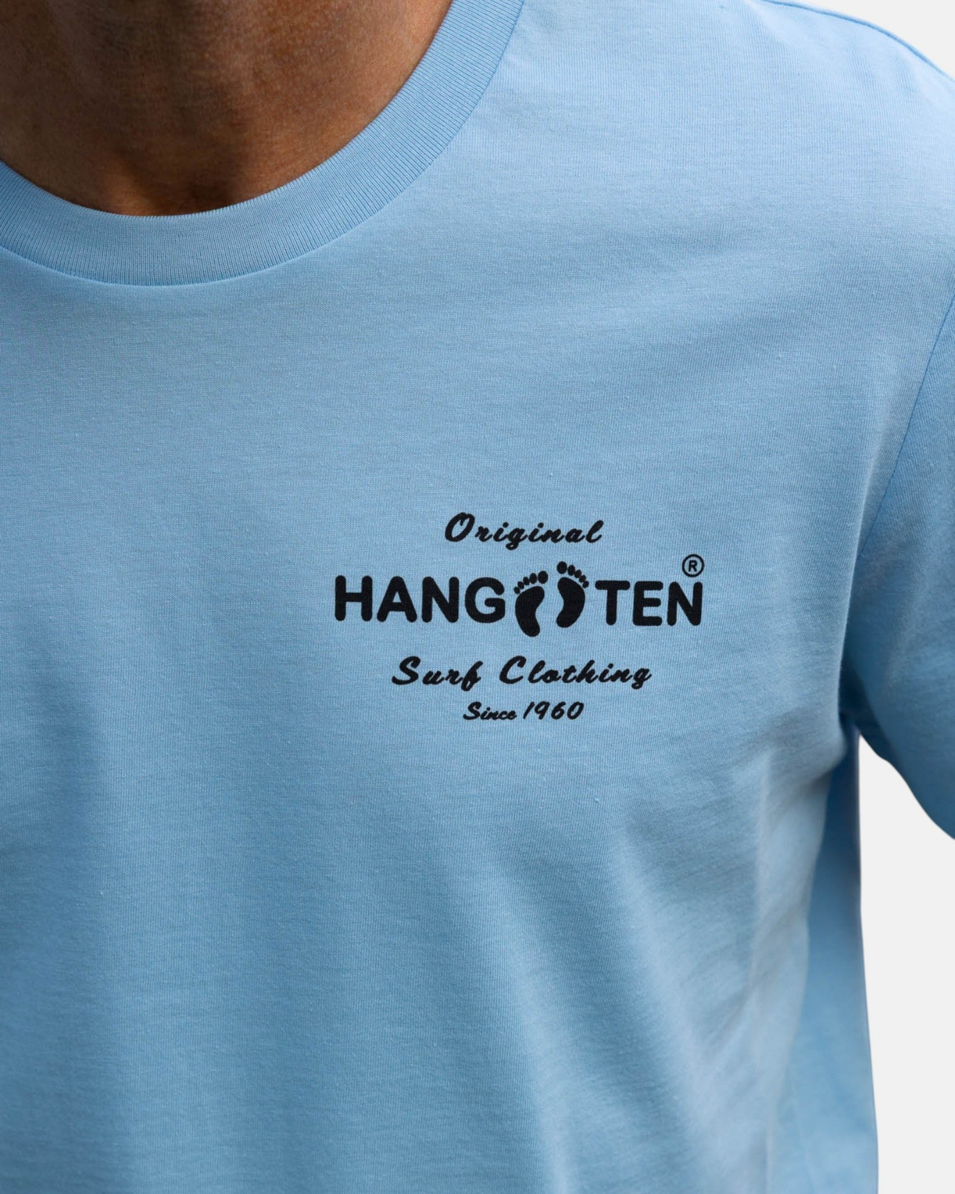 HANG TEN, Original Logo T-shirt - Sky Blue