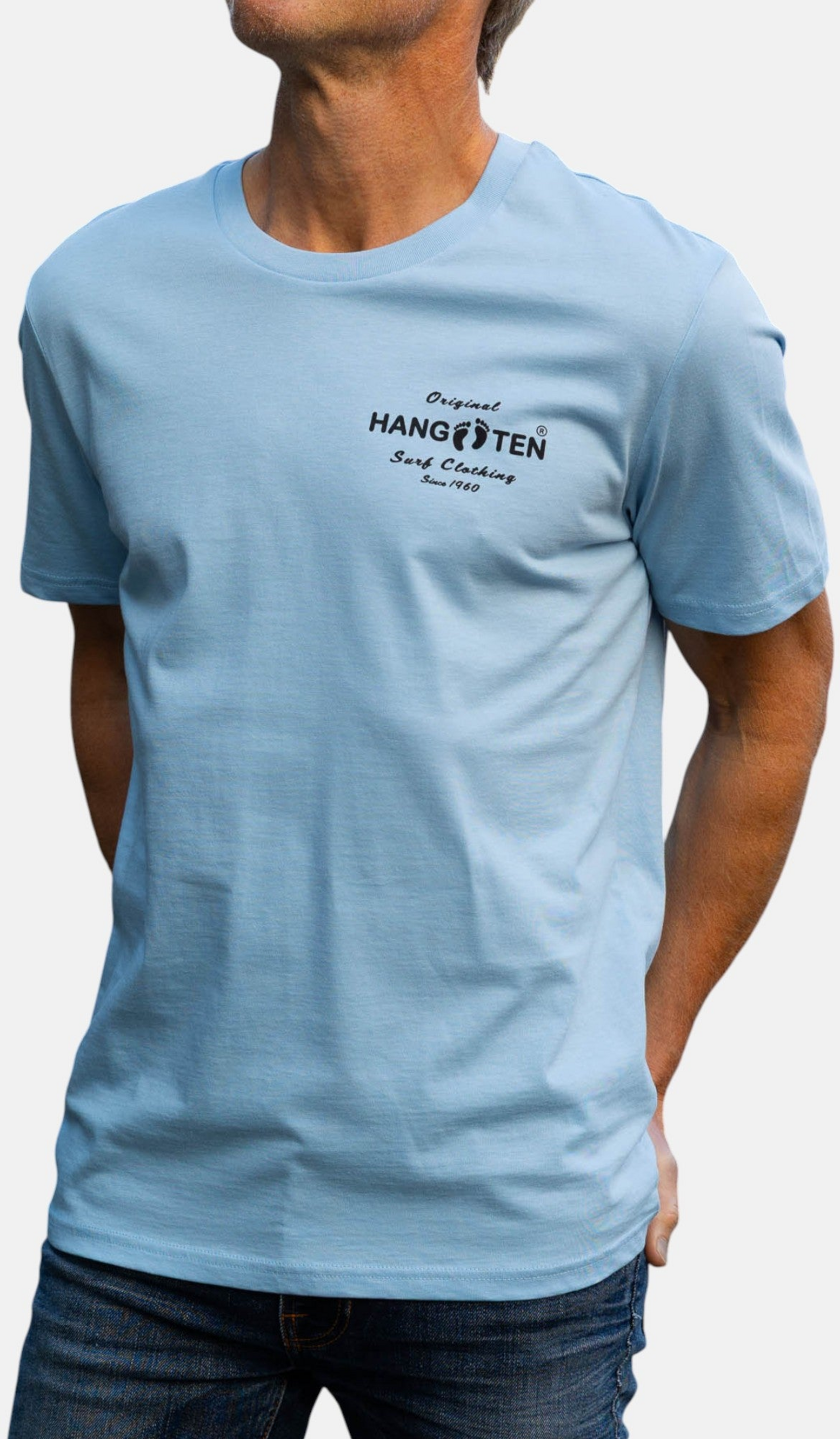 HANG TEN, Original Logo T-shirt - Sky Blue