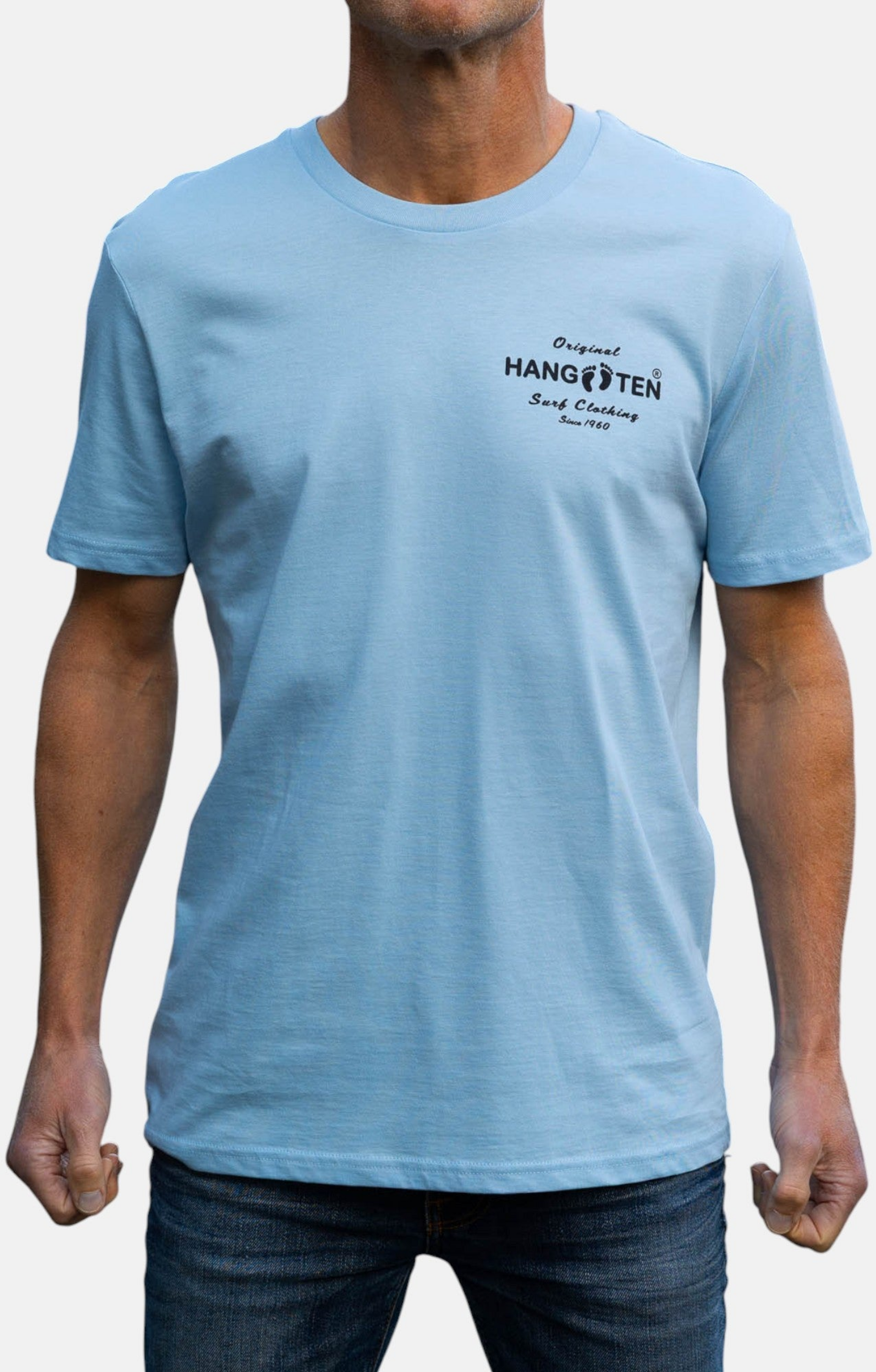 HANG TEN, Original Logo T-shirt - Sky Blue
