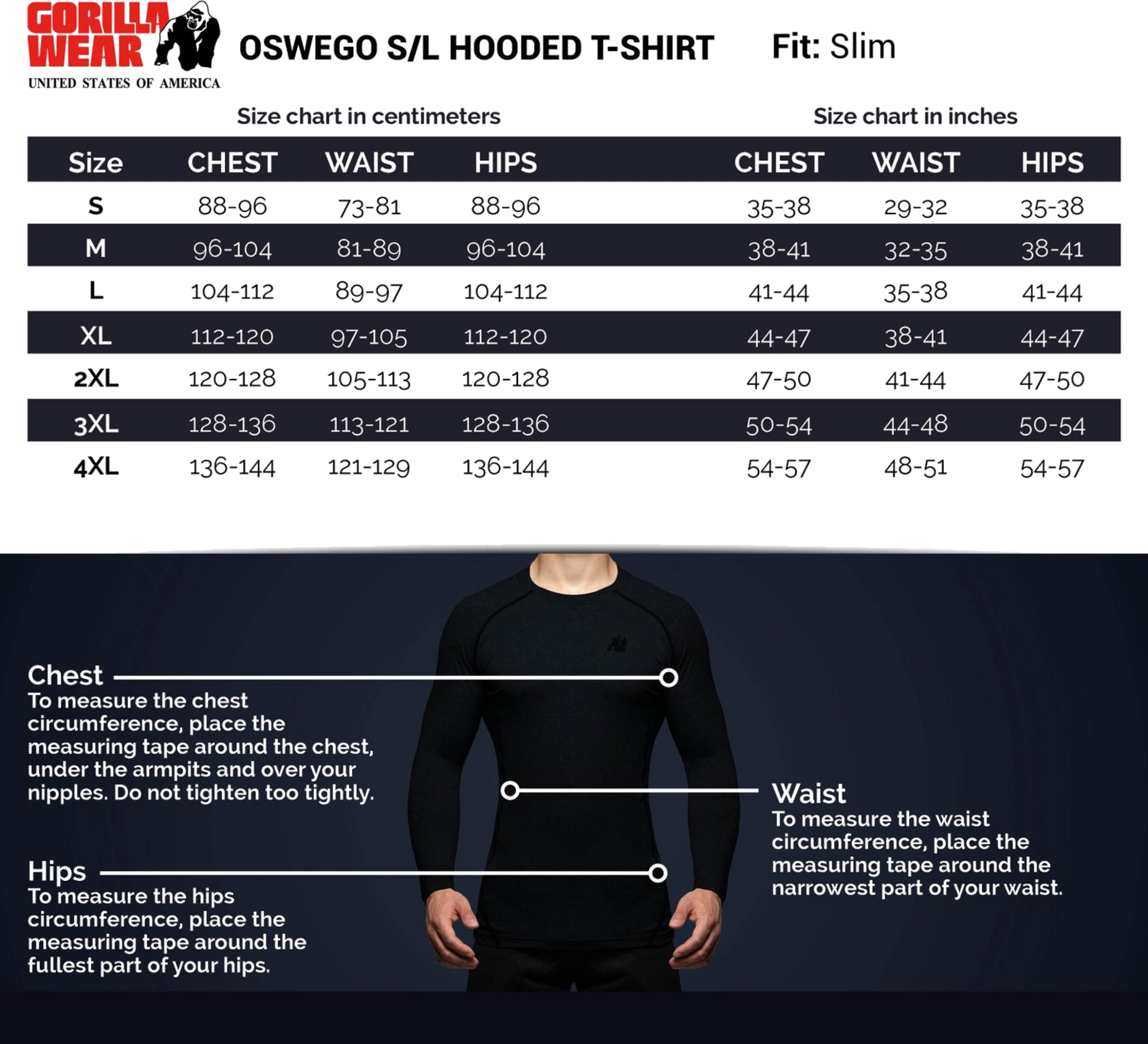 GORILLA WEAR, Oswego S/l Hooded T-shirt