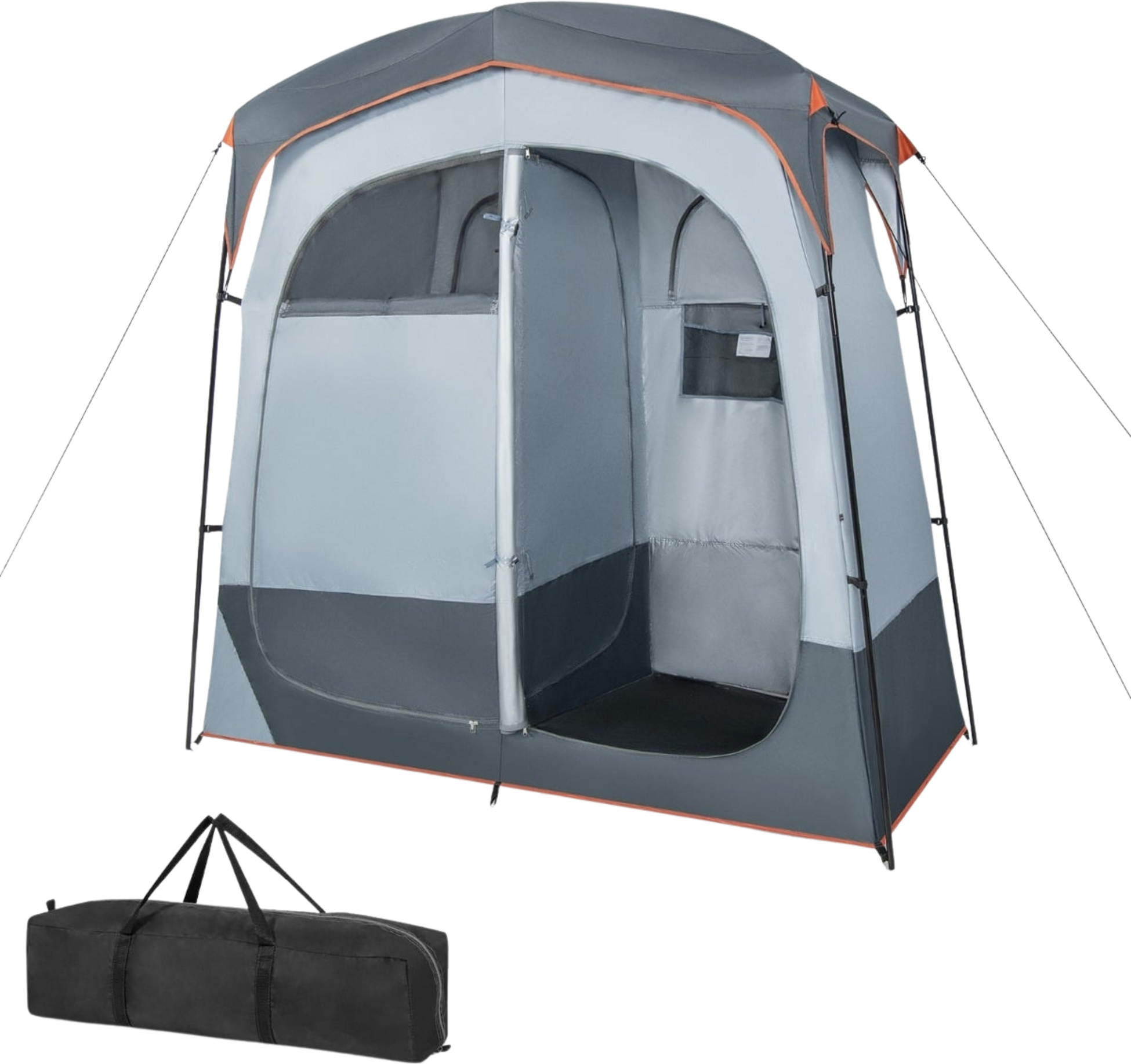 NORTHIX, Outdoor Privacy Tent With 2 Rooms, Removable Rain Cover