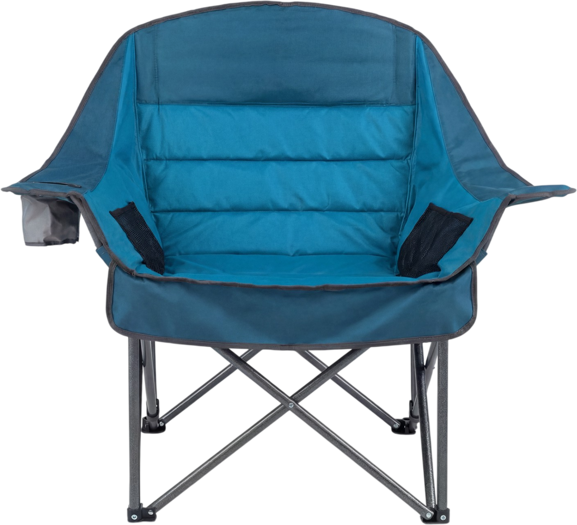 NORTHIX, Oversized Camping Chair With Cup Holder &ndash; Blue, 500 Lbs Capacity