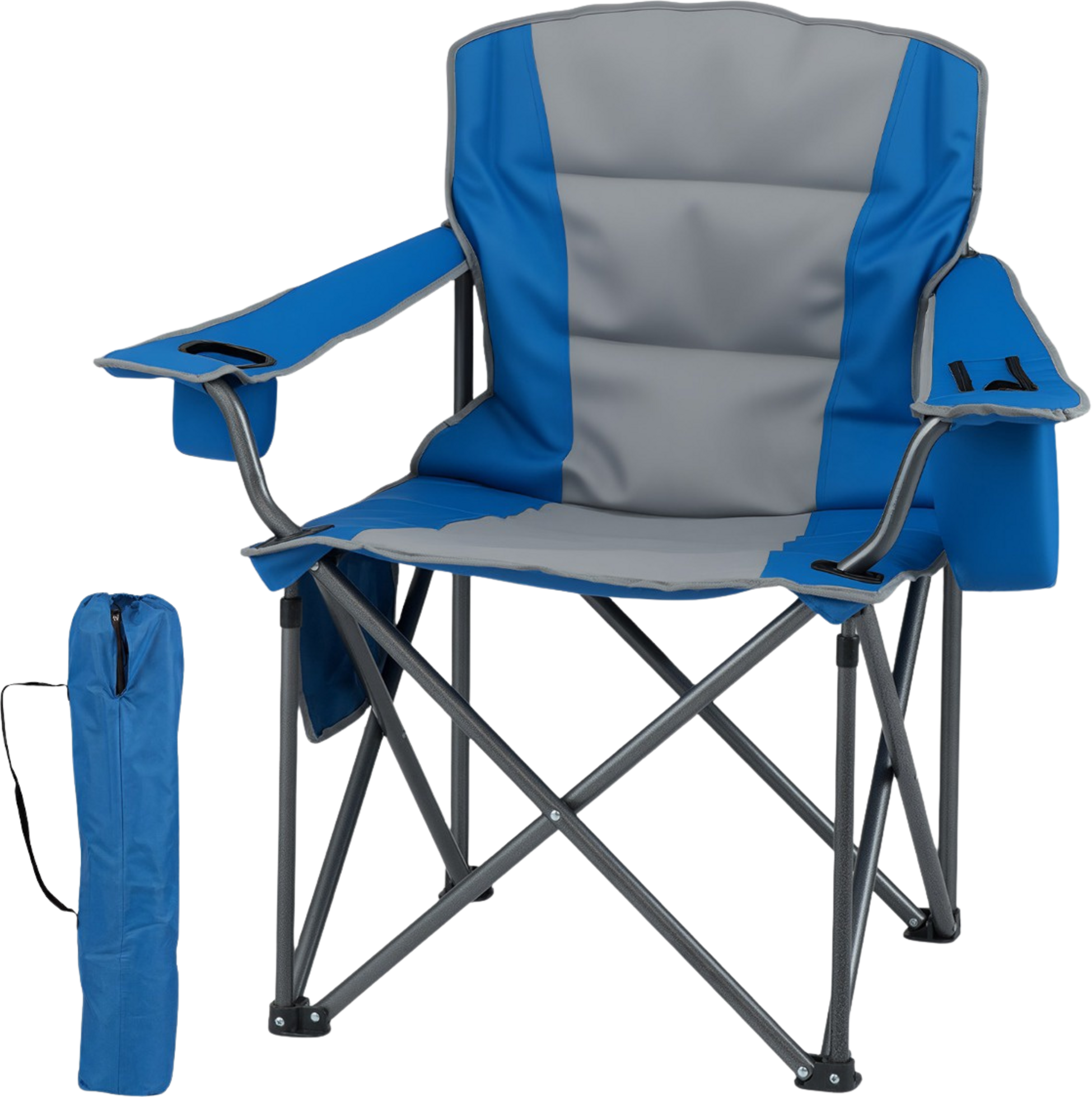 NORTHIX, Oversized Folding Camping Chair With Cooler Pouch, Cup Holder