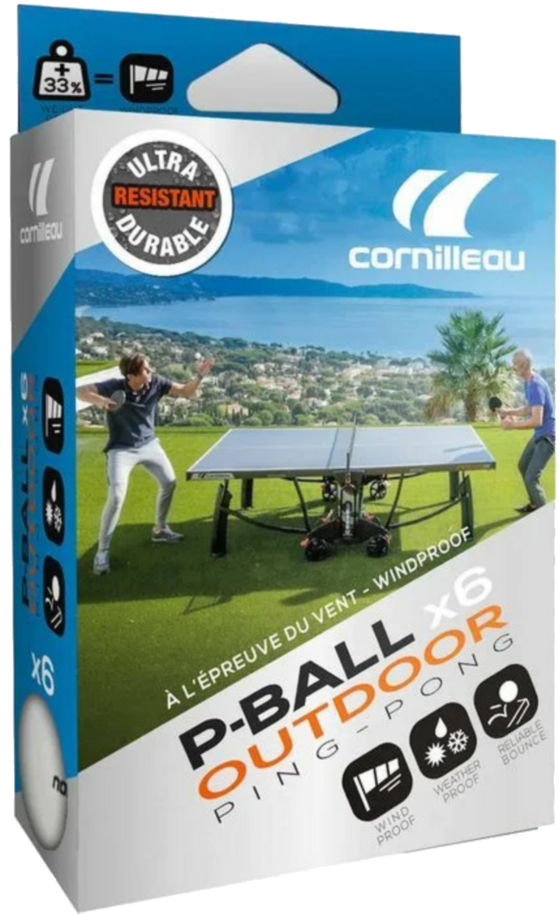 CORNILLEAU, P-ball Outdoor Ultradurable 6-pack