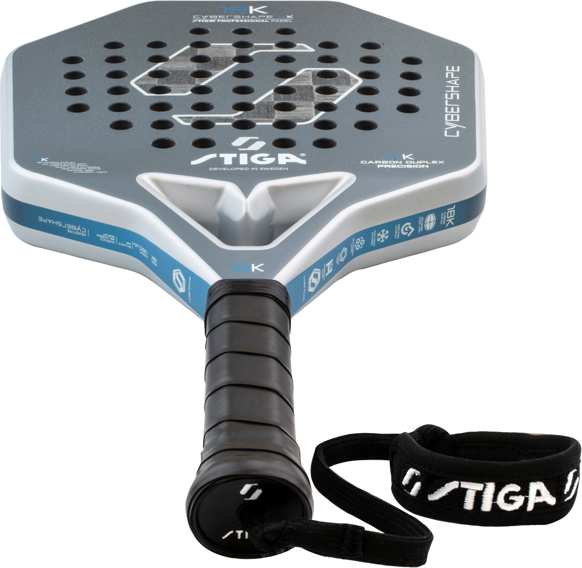 STIGA, Padel Racket 18k 2 Cybershape