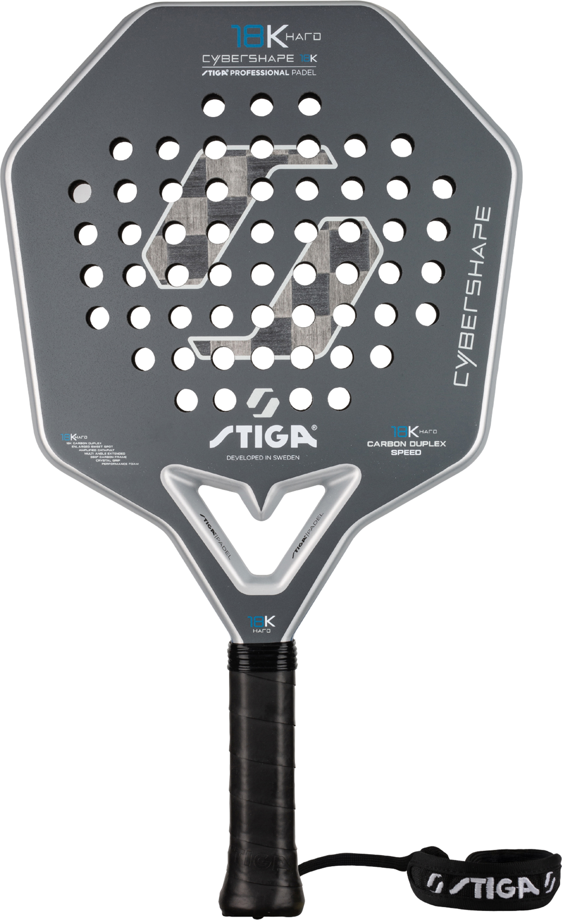 STIGA, Padel Racket 18k Hard 2 Cybershape