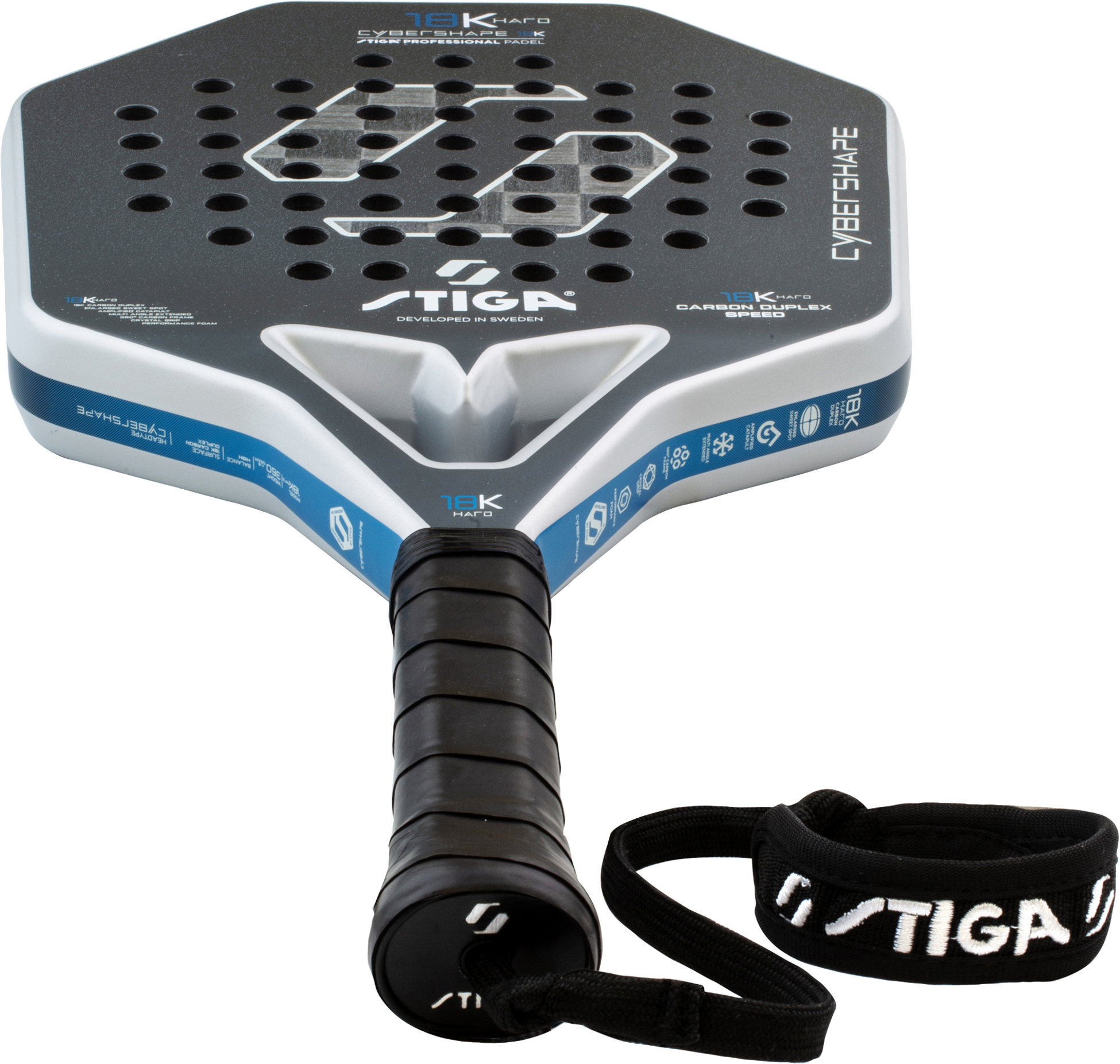 STIGA, Padel Racket 18k Hard 2 Cybershape