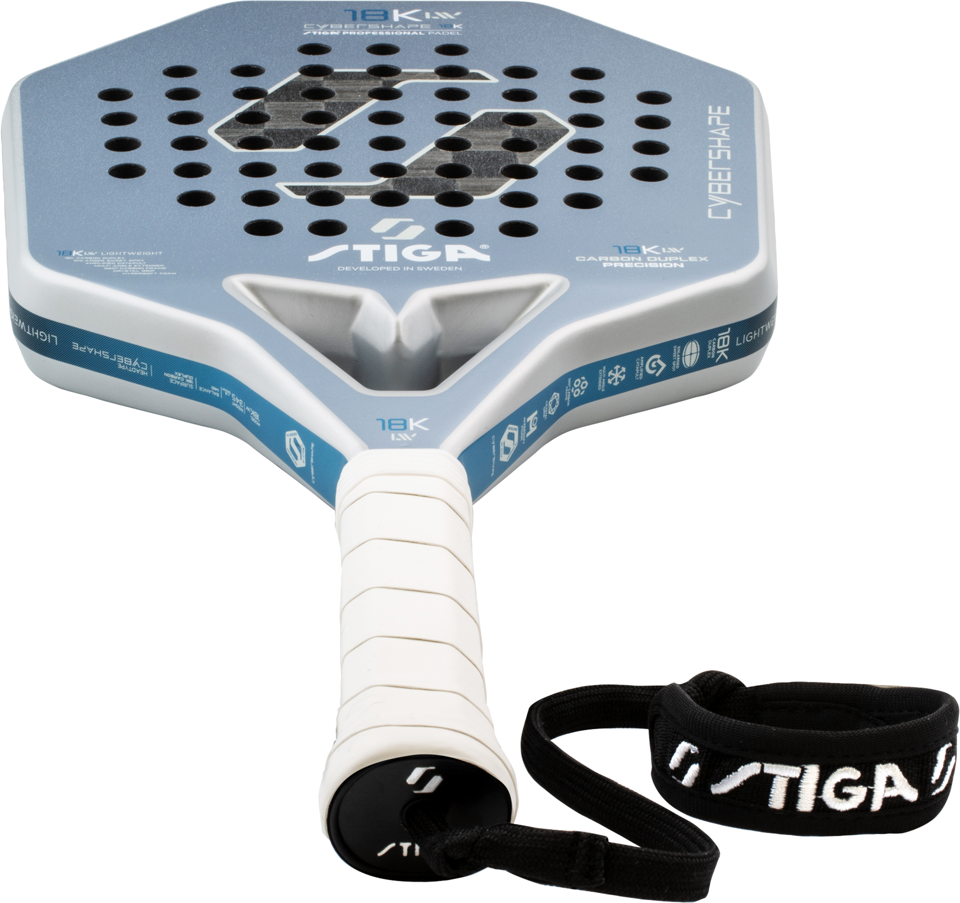 STIGA, Padel Racket 18k Lw 2 Cybershape