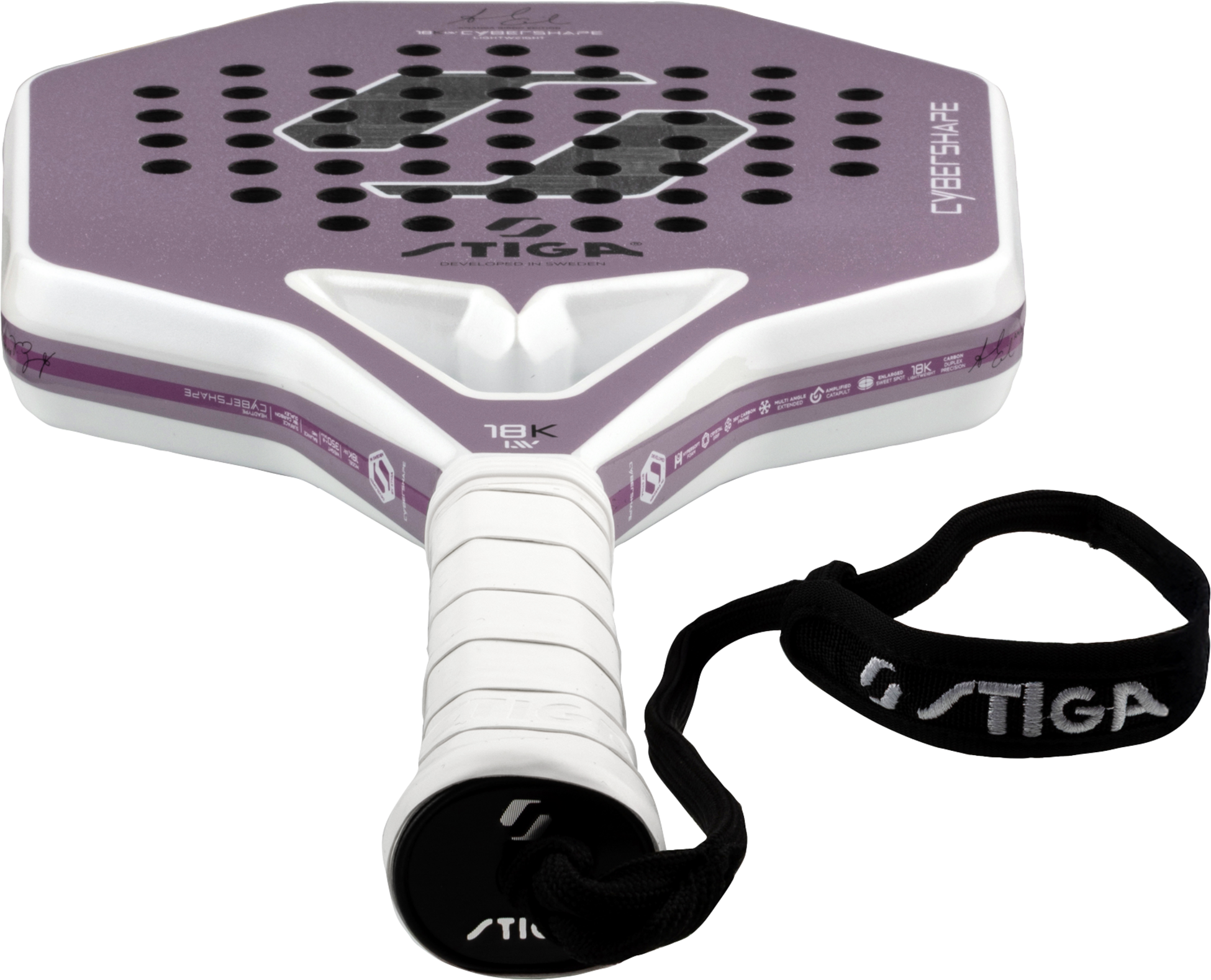 STIGA, Padel Racket 18k Lw Amanda Edition Cybershape