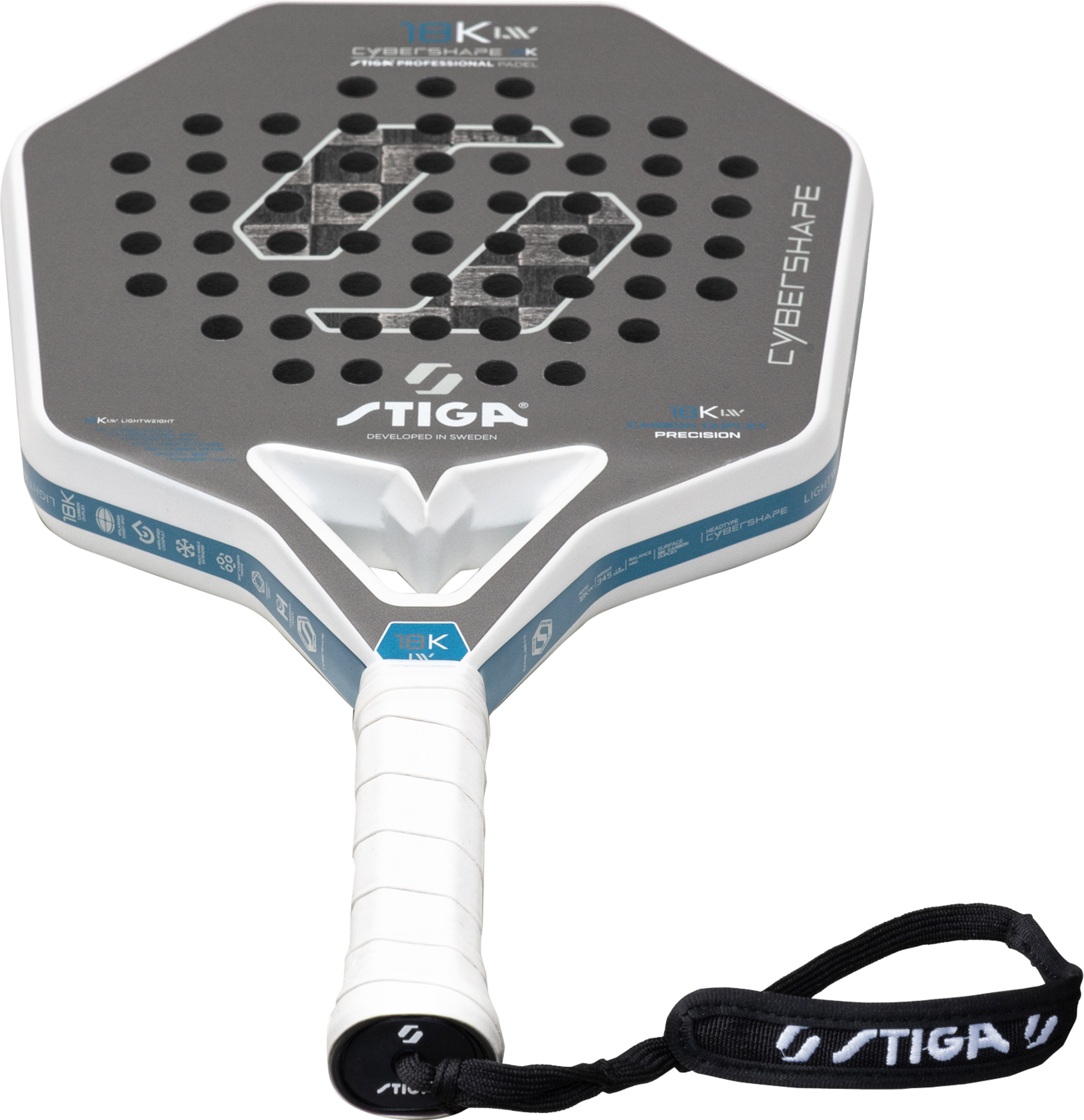 STIGA, Padel Racket 18k Lw Cybershape