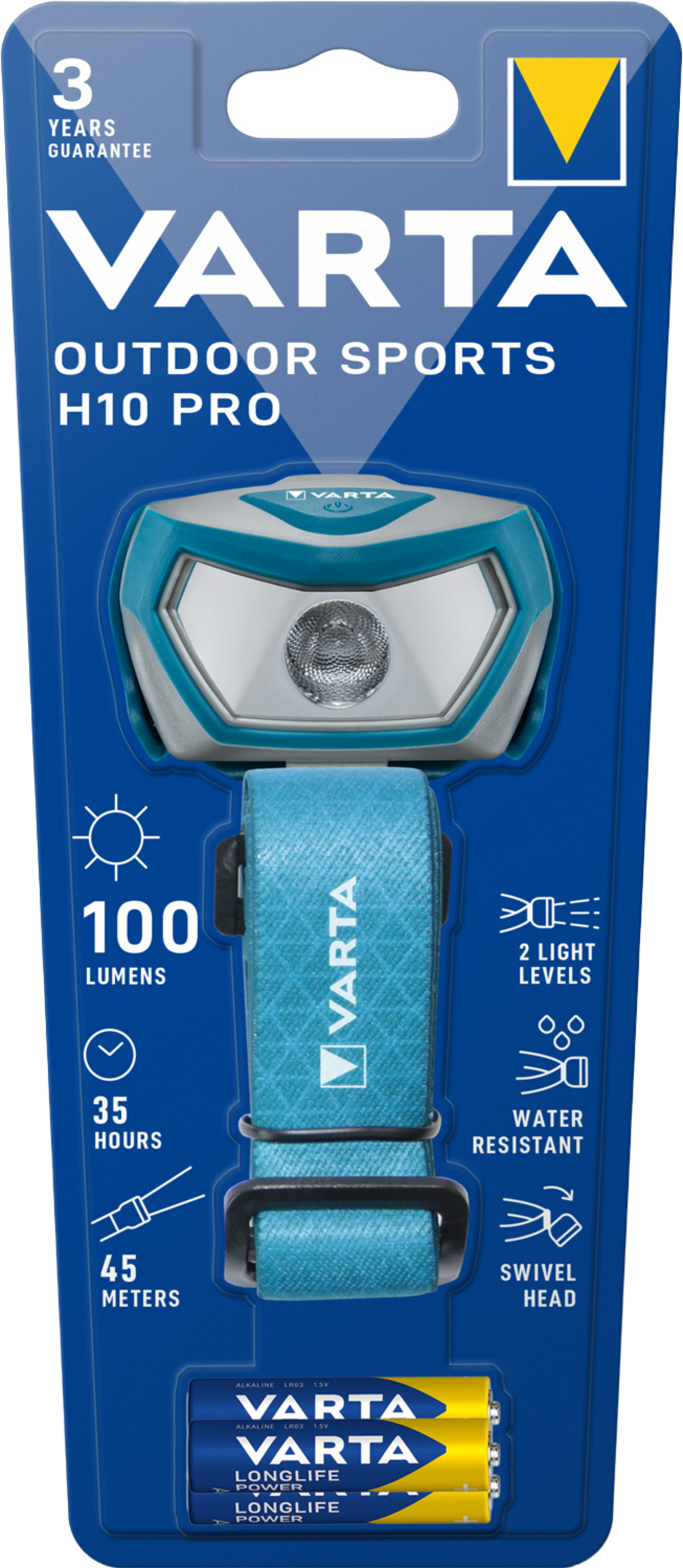 VARTA, Pannlampa Outdoor Sports H10 Pro 100 Lm