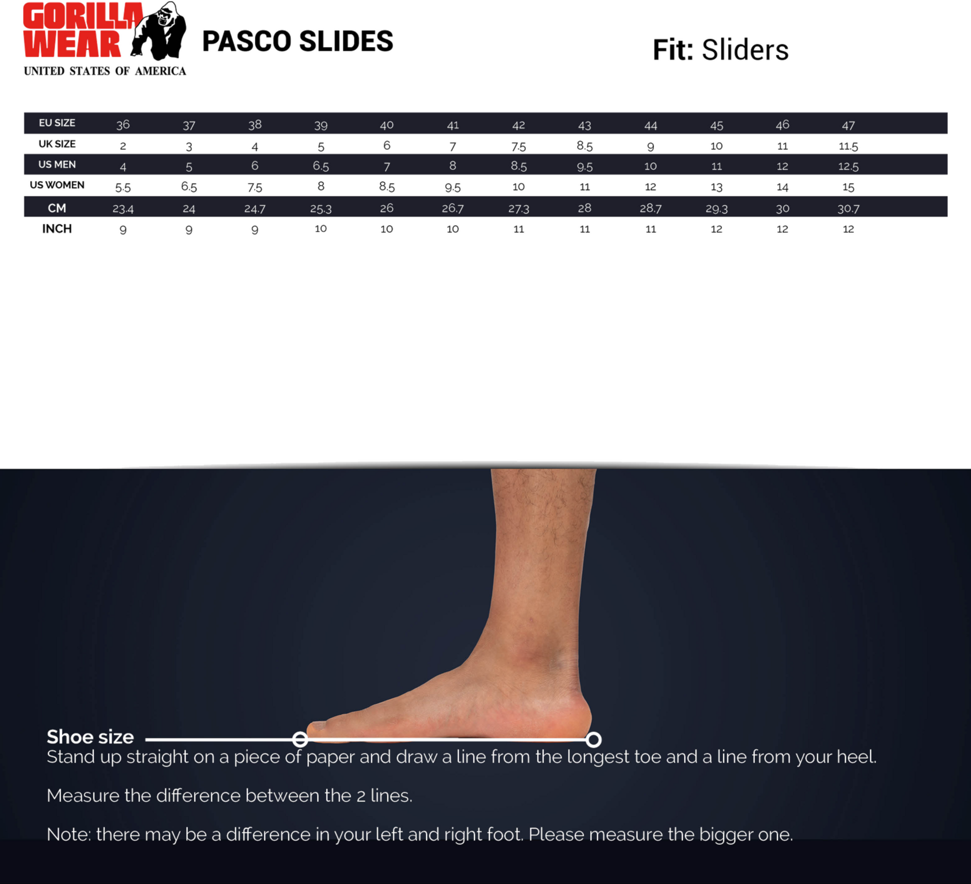 GORILLA WEAR, Pasco Slides