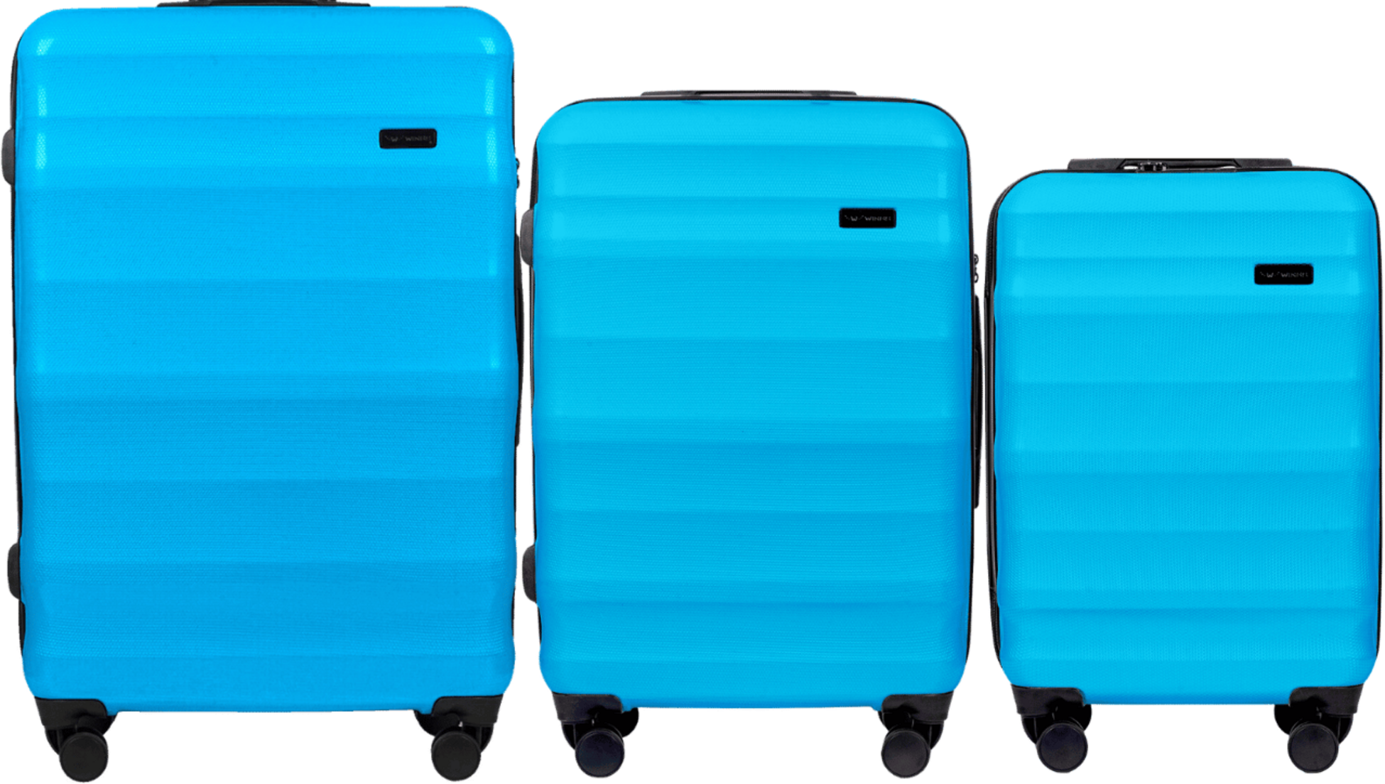 WINGS, Pc17268 Vulture, Set Of 3 Policarbon Suitcases (l,m,s) Wings, Blue