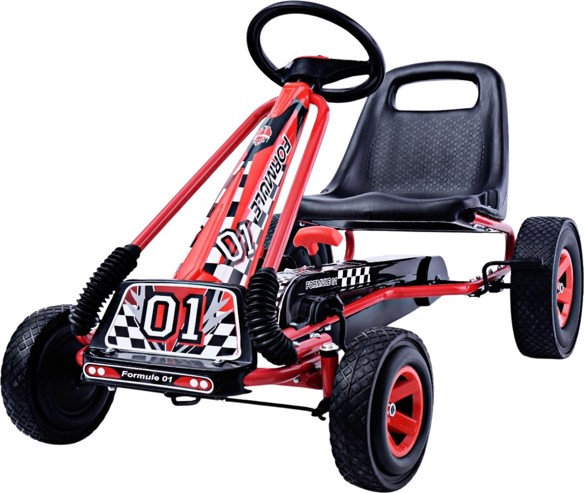 NORTHIX, Pedal Gokart For Kids, Adjustable Seat, Red