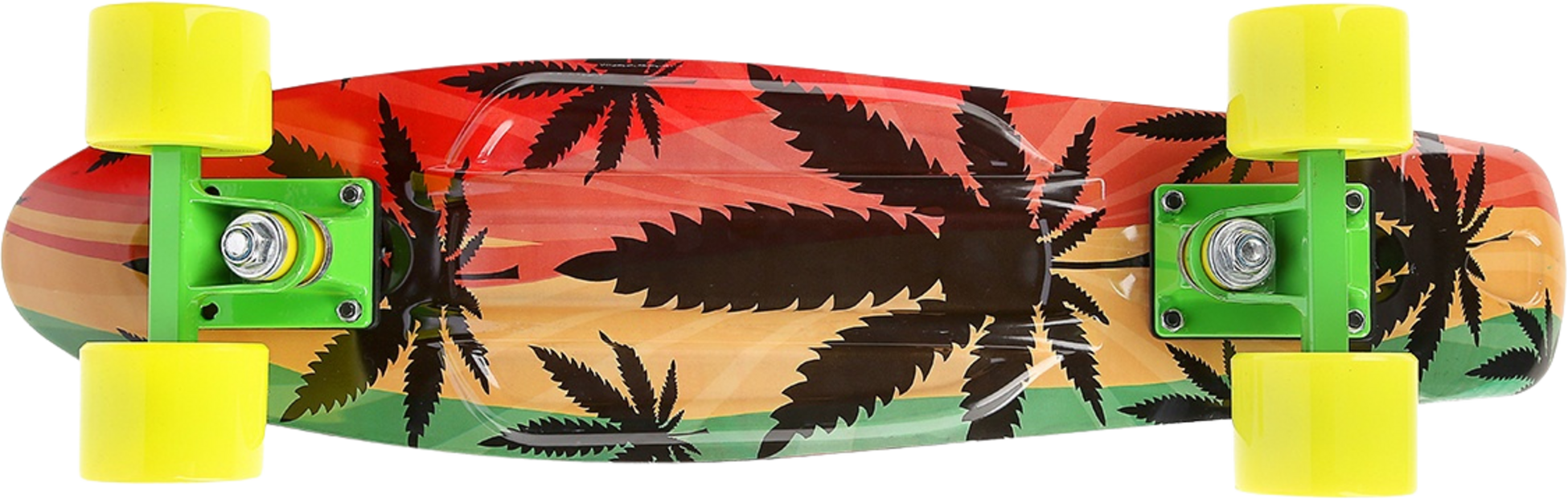 NORTHIX, Pennyboard Skateboard, Reggae Design, Durable Deck