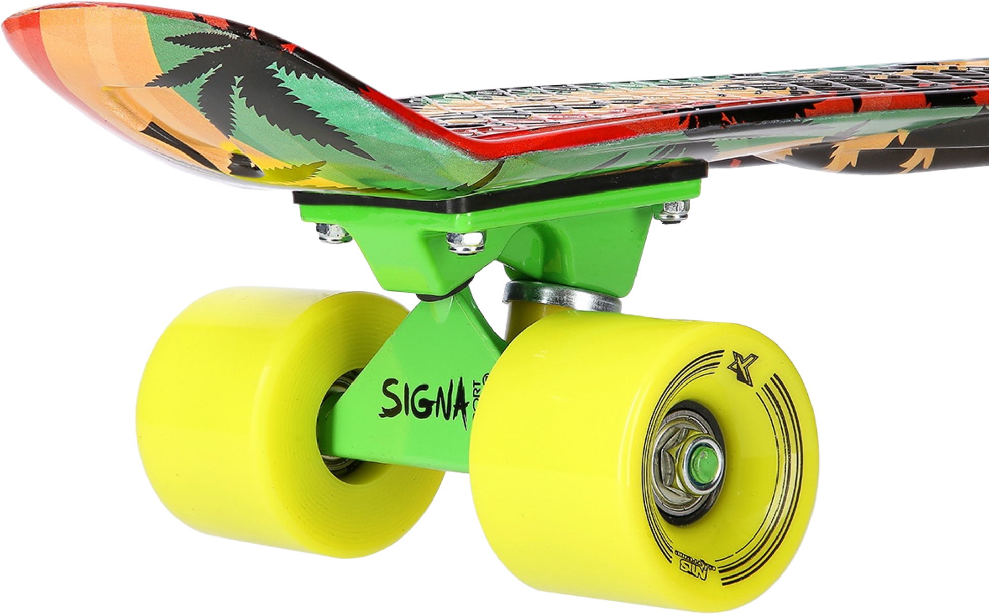 NORTHIX, Pennyboard Skateboard, Reggae Design, Durable Deck