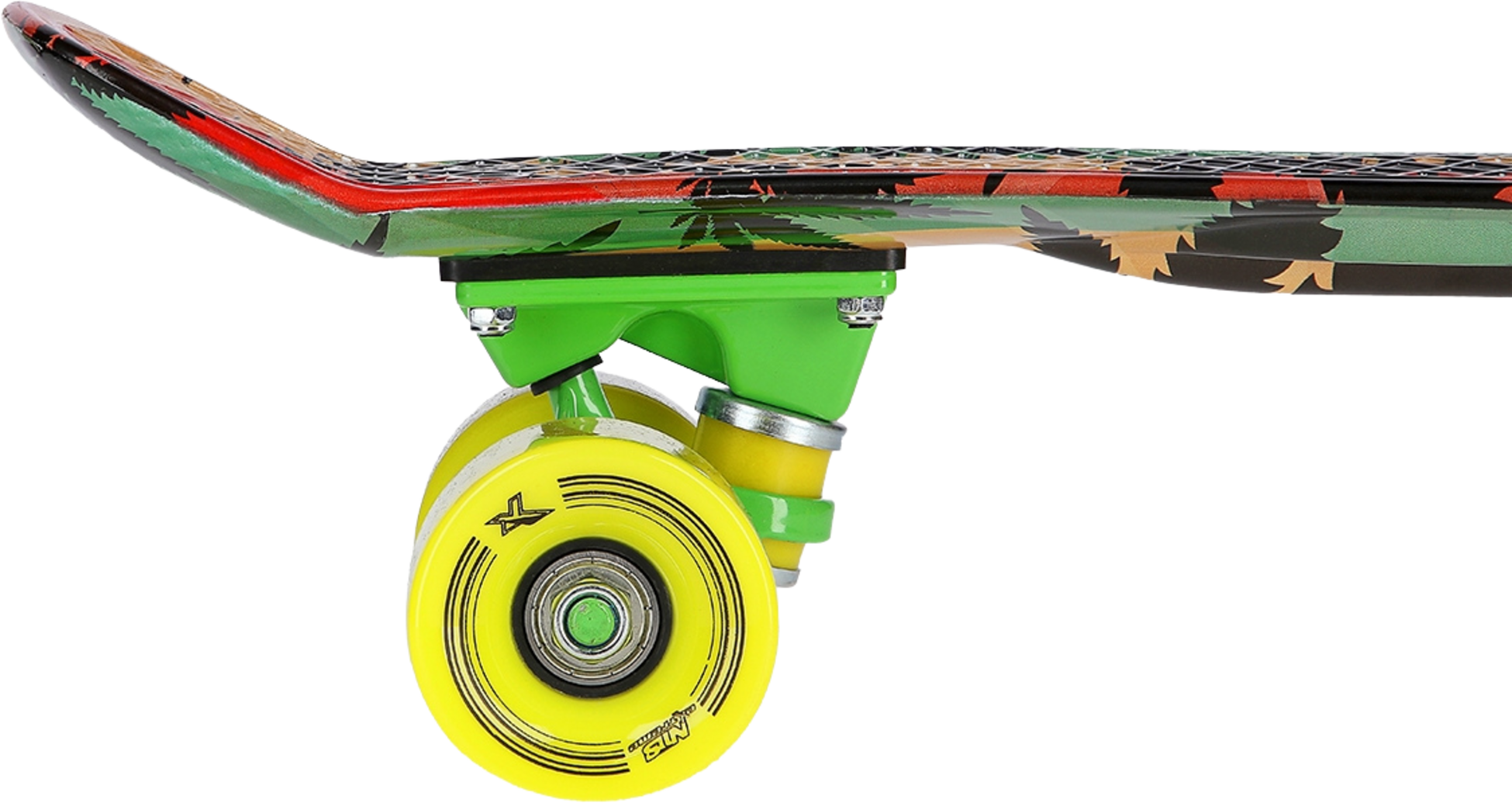 NORTHIX, Pennyboard Skateboard, Reggae Design, Durable Deck