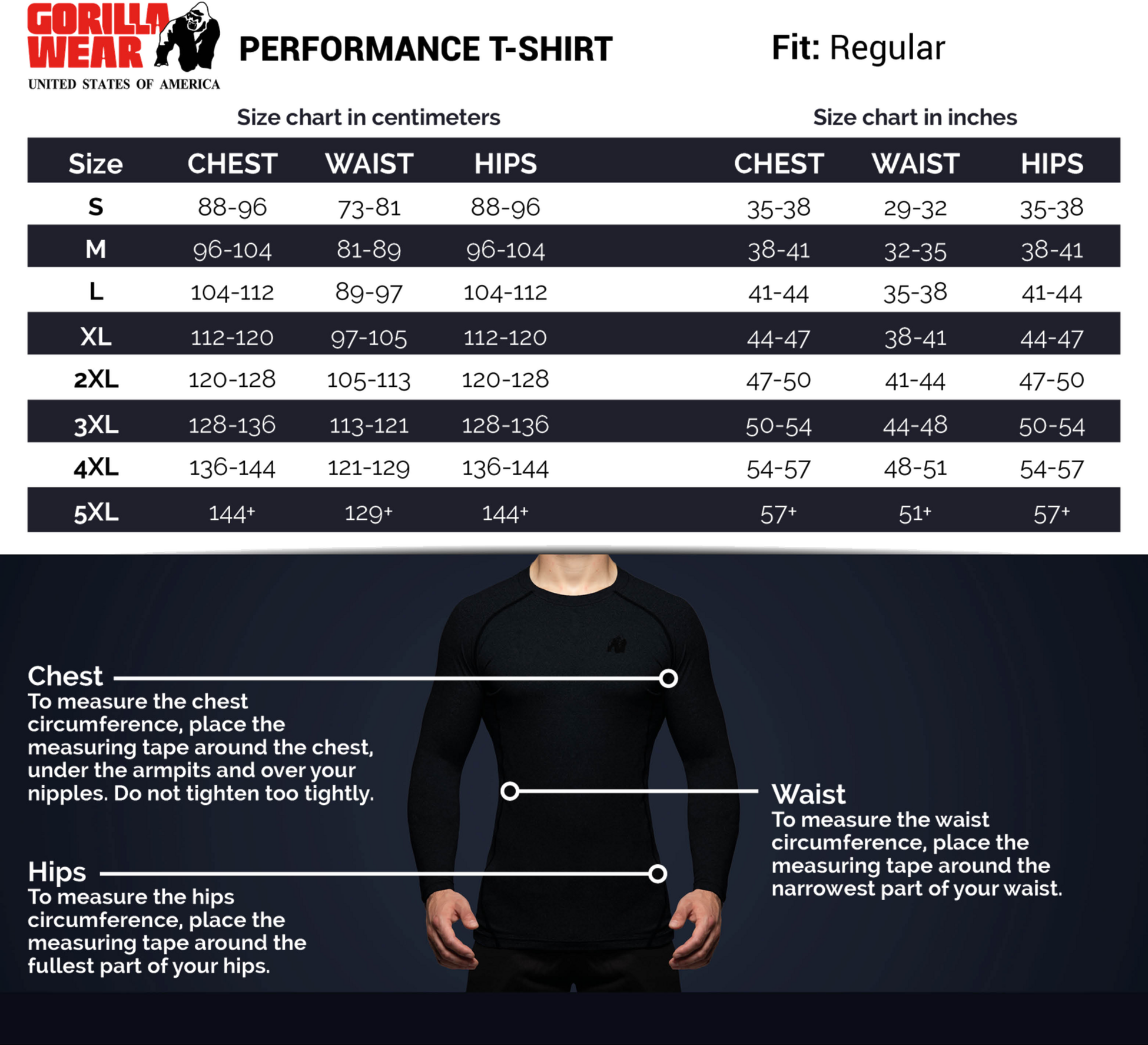 GORILLA WEAR, Performance T-shirt