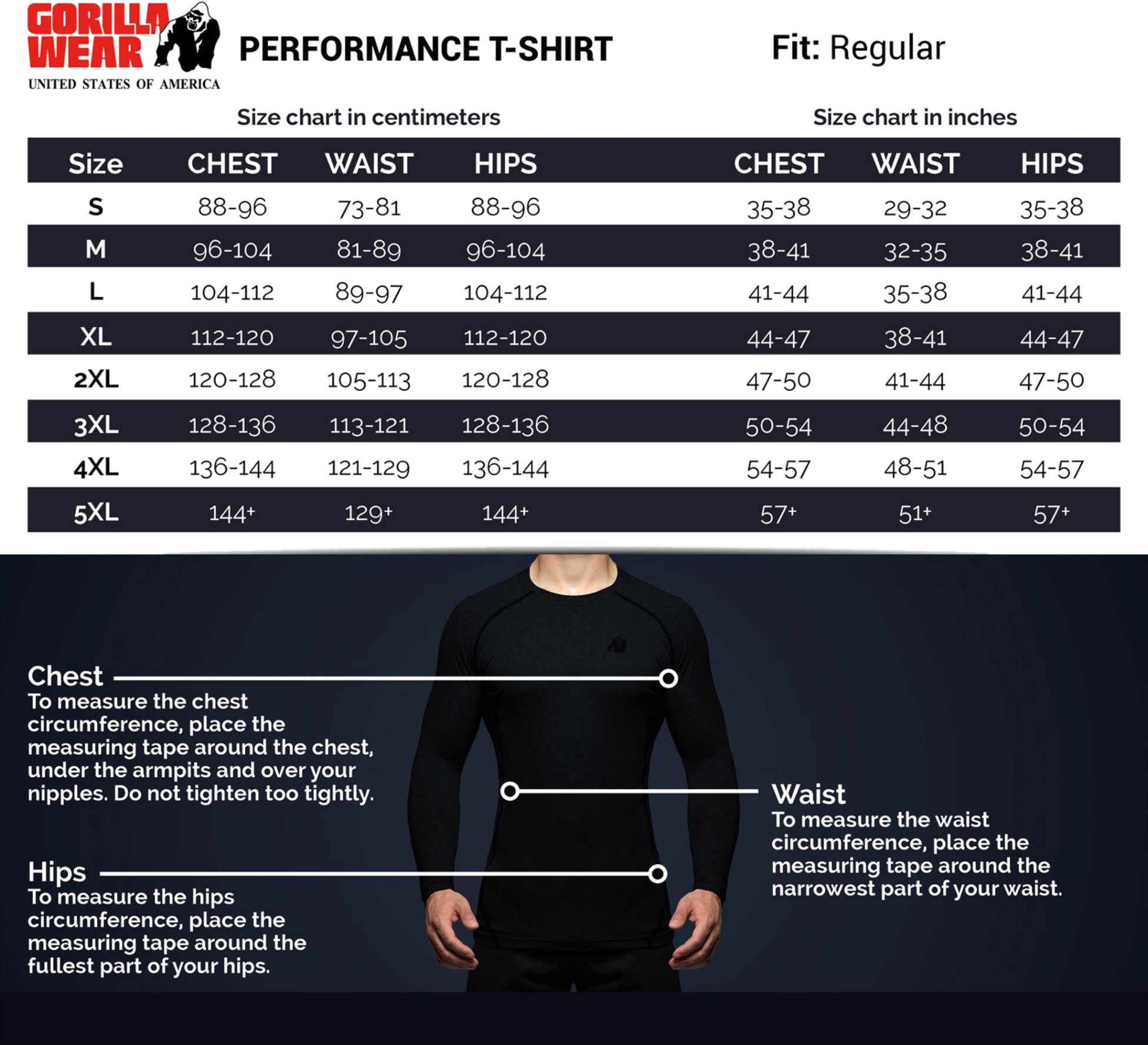 GORILLA WEAR, Performance T-shirt