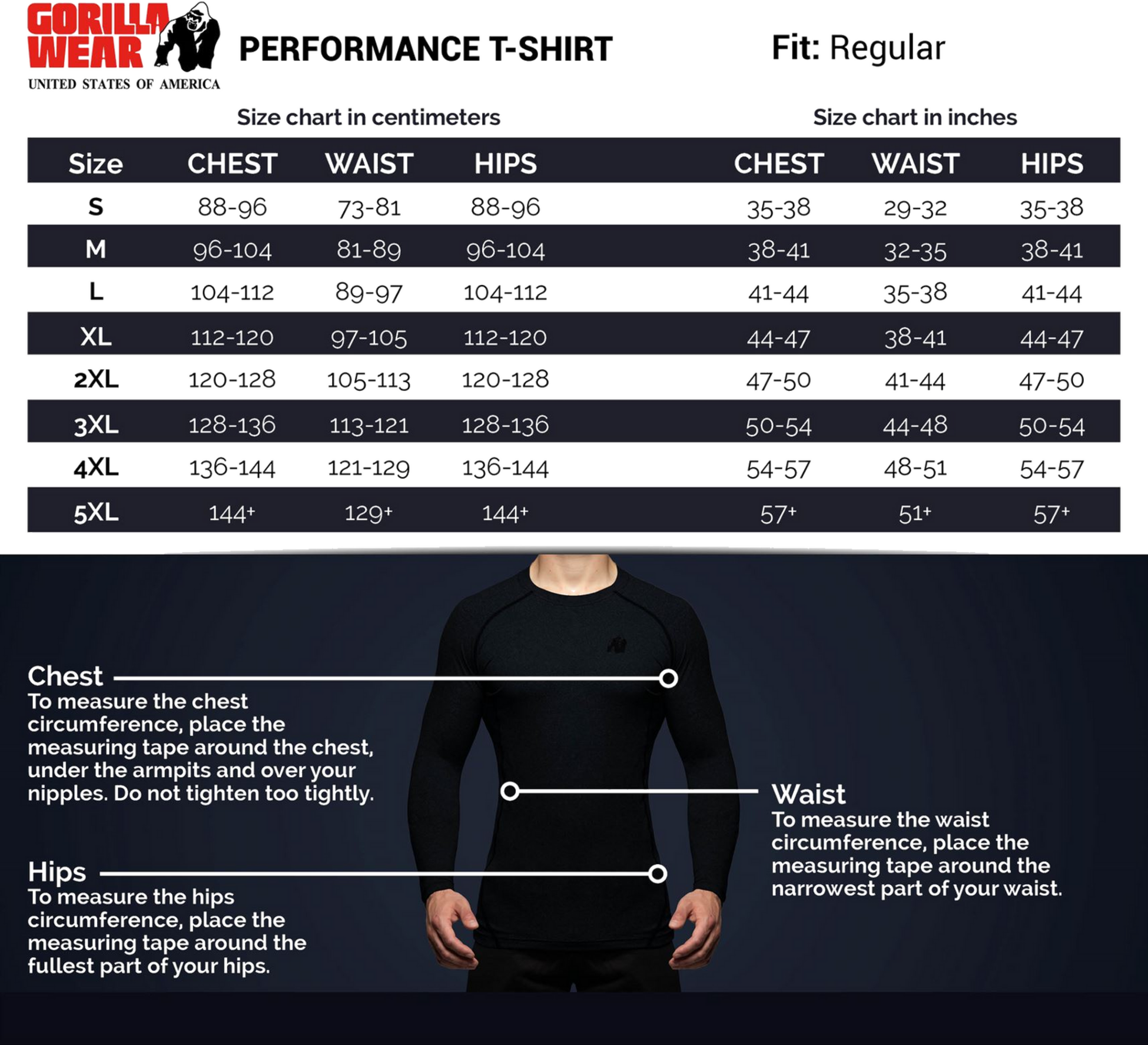 GORILLA WEAR, Performance T-shirt