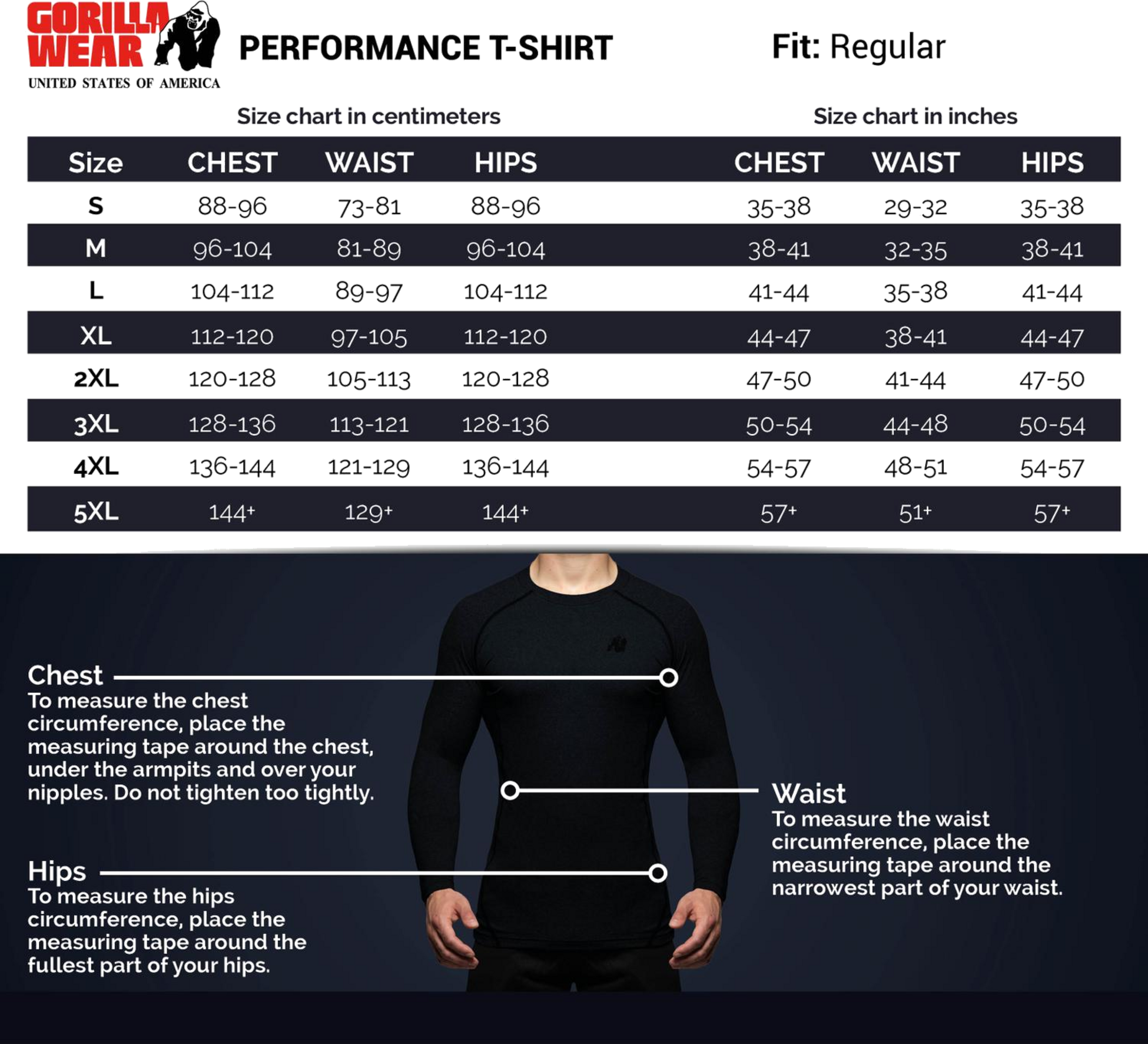 GORILLA WEAR, Performance T-shirt