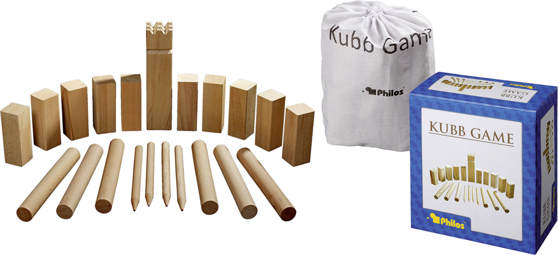 PHILOS, Philos Original Beech Wood Kubb Game, 31x28 Cm