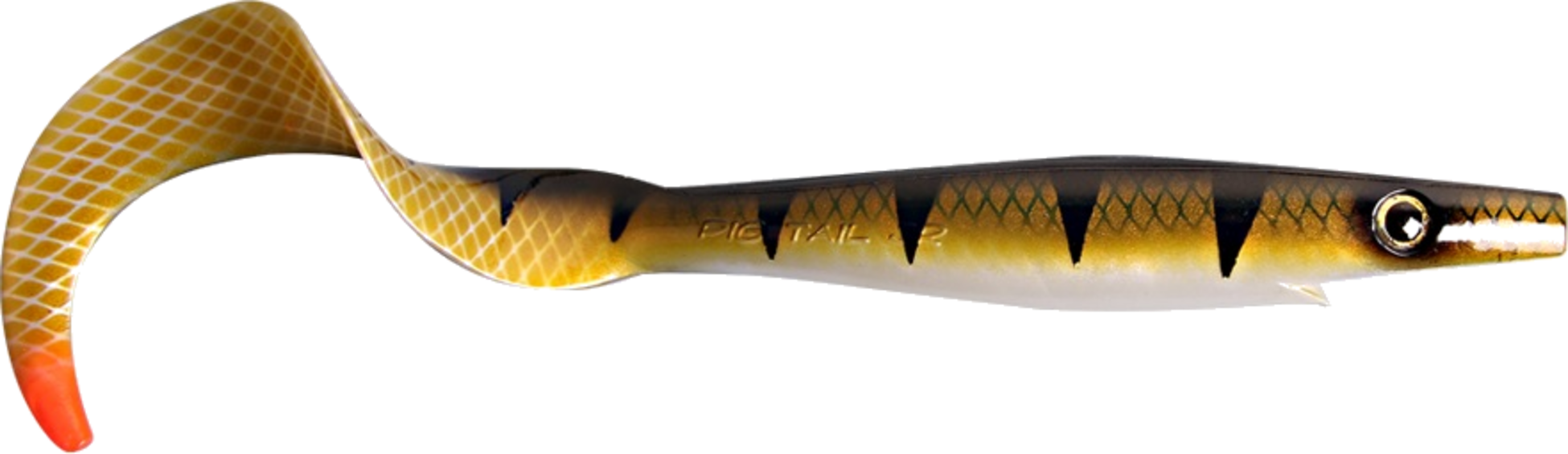 THE PIG, Pig Tail Jr, 23cm, 37g - Natural Perch Ob - 2pcs