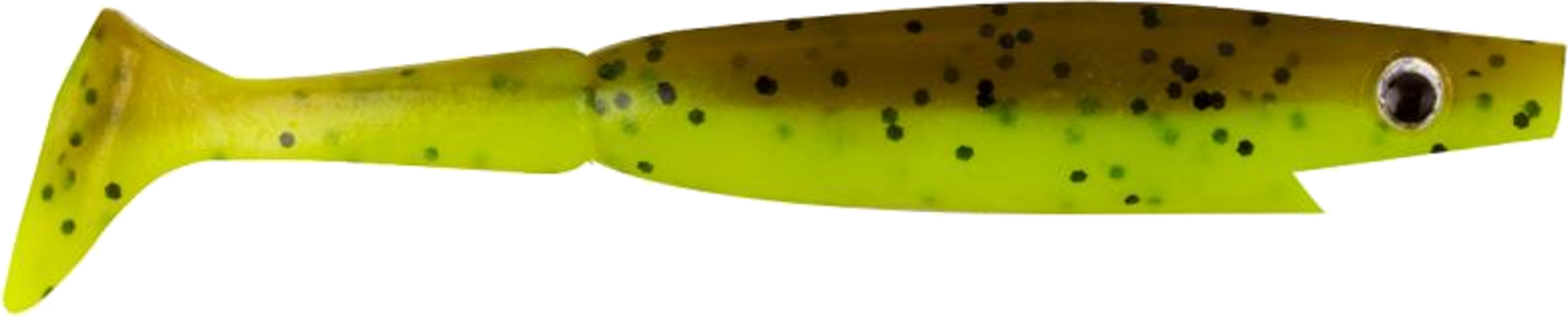 THE PIG, Piglet Shad, 10cm, 7g - Brown Chartreuse Flake - 6pcs