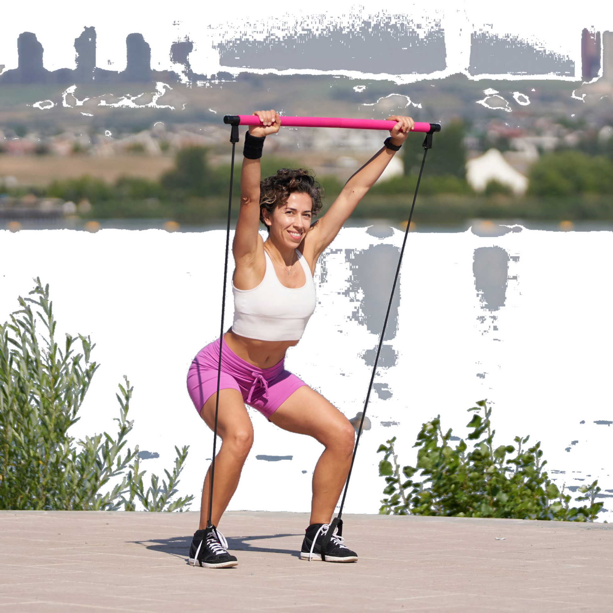 NORTHIX, Pilates Bar With Resistance Band