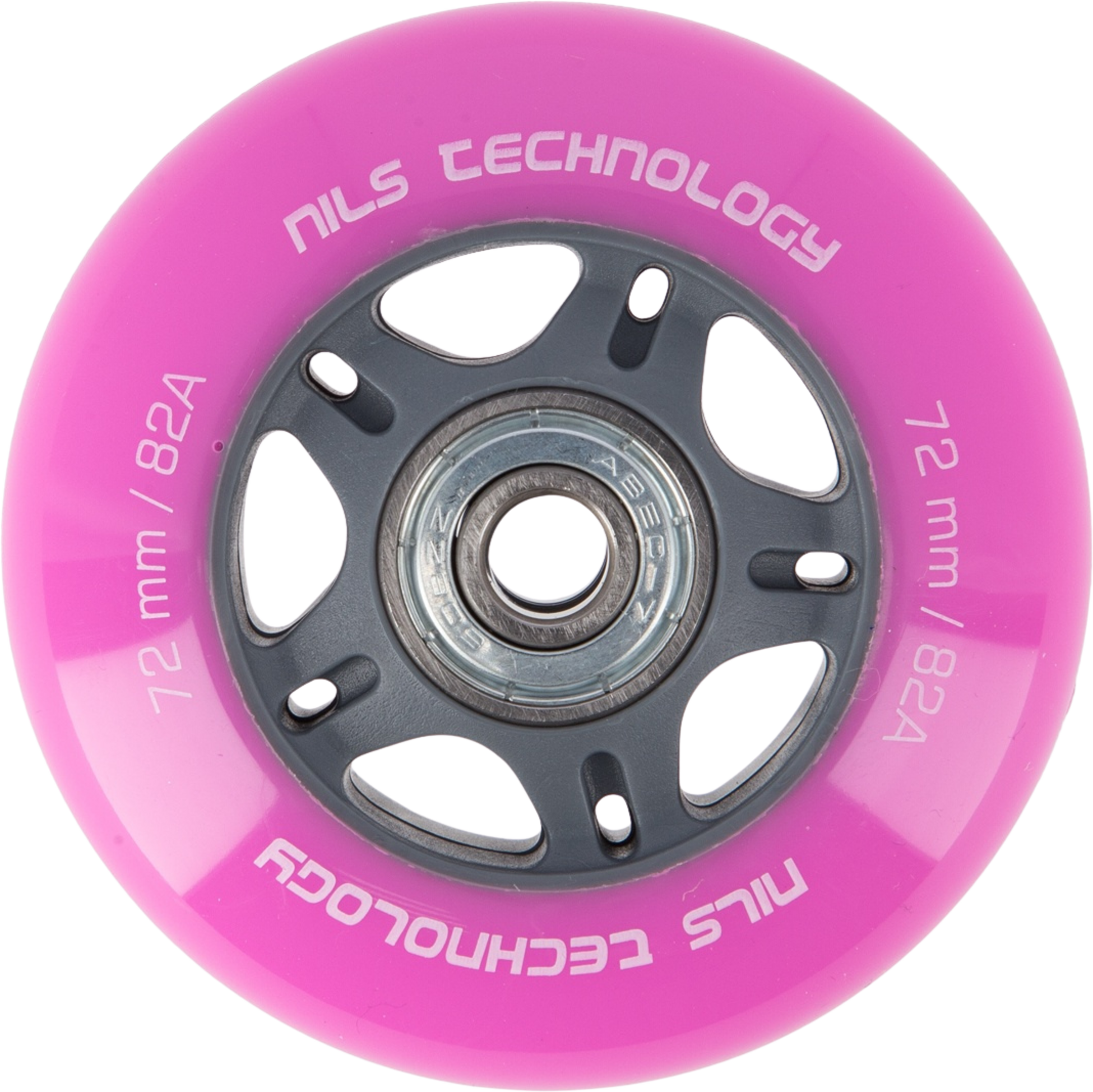 NORTHIX, Pink 72x24 82a Wheels (4 Pcs) + Abec-7 Bearings (8 Pcs) Set