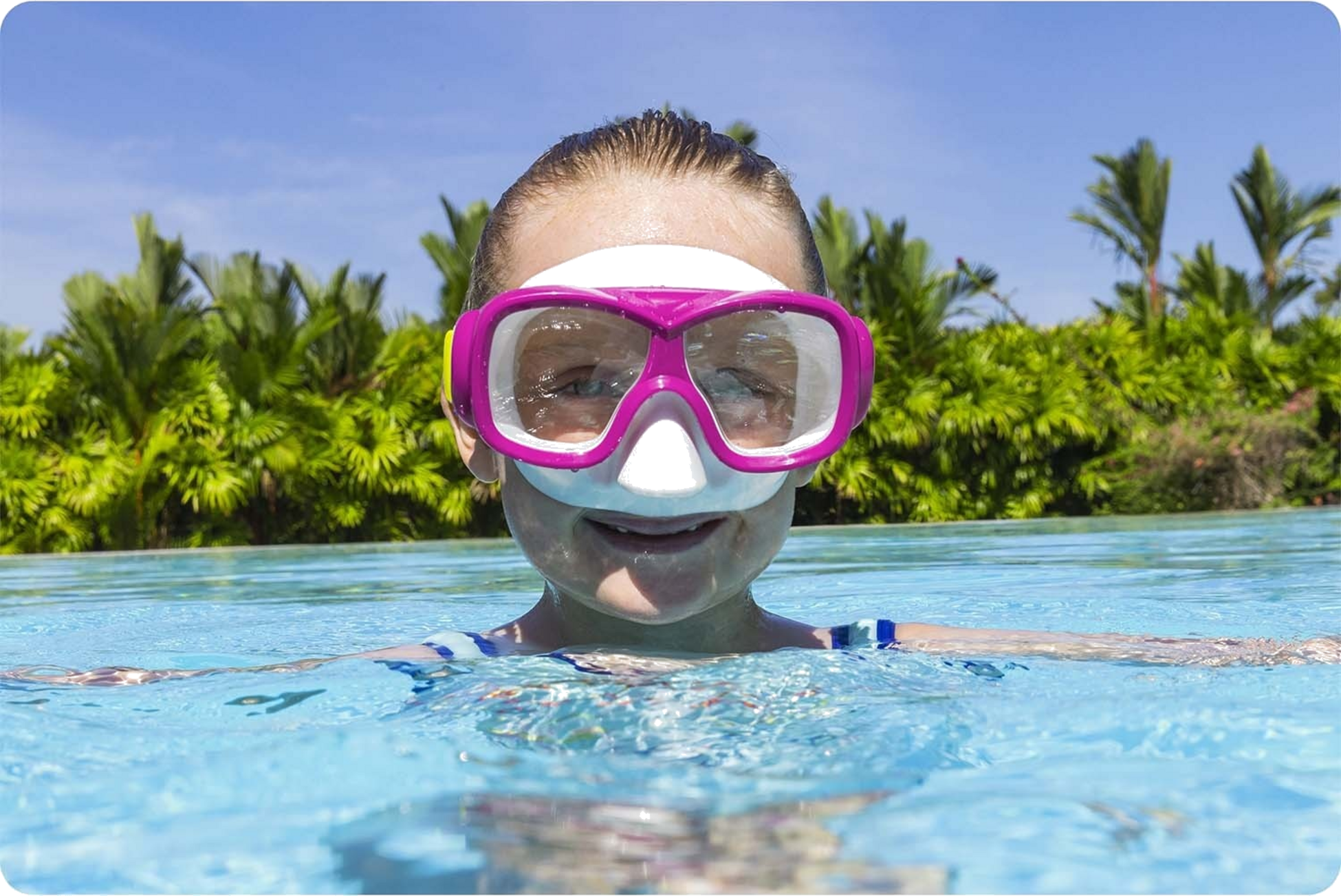 B2X, Pink And Turquoise Swimming Mask Bestway 22039
