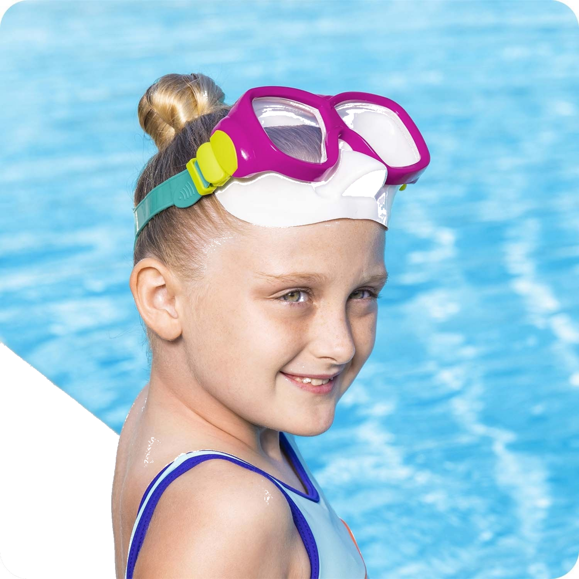 B2X, Pink And Turquoise Swimming Mask Bestway 22039