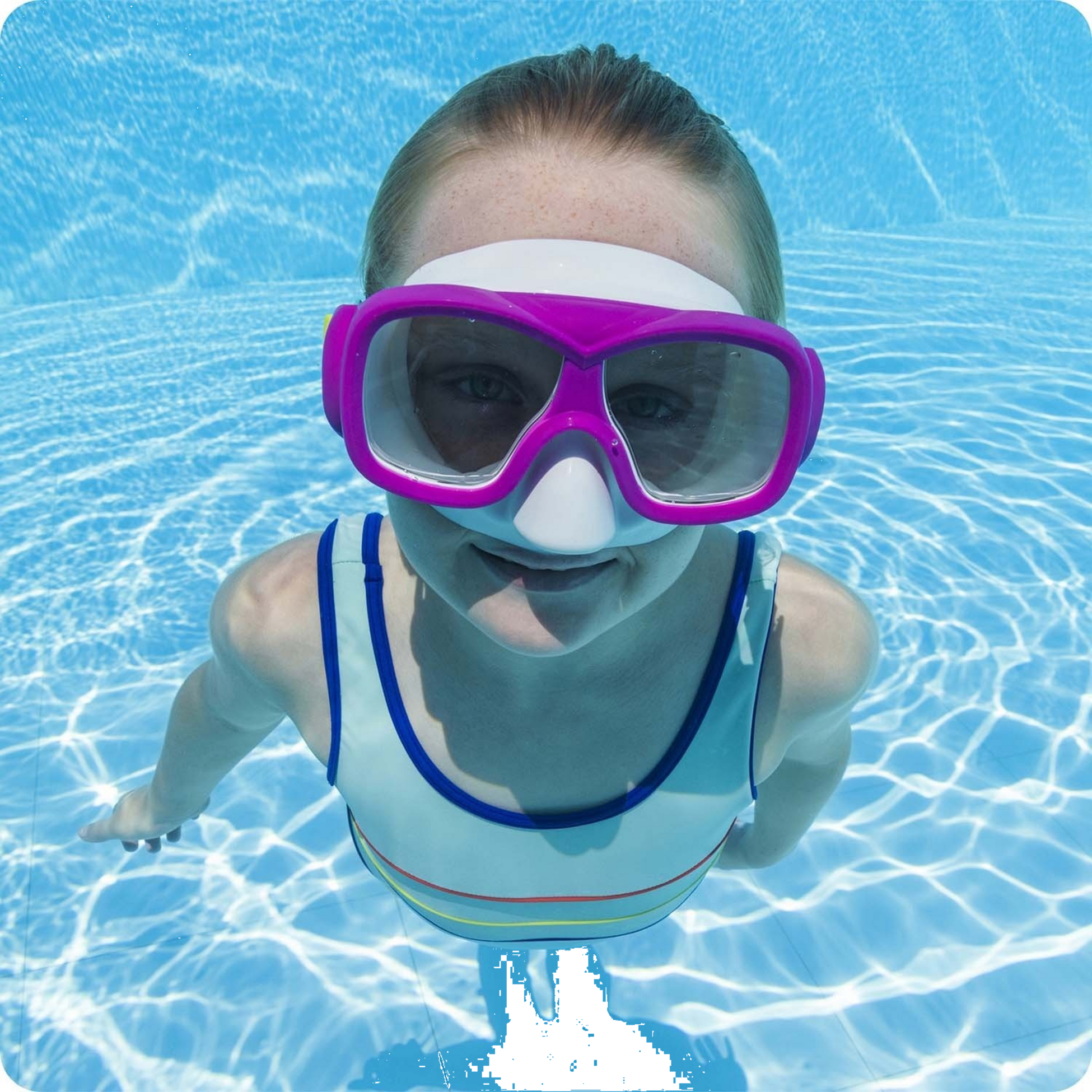 B2X, Pink And Turquoise Swimming Mask Bestway 22039