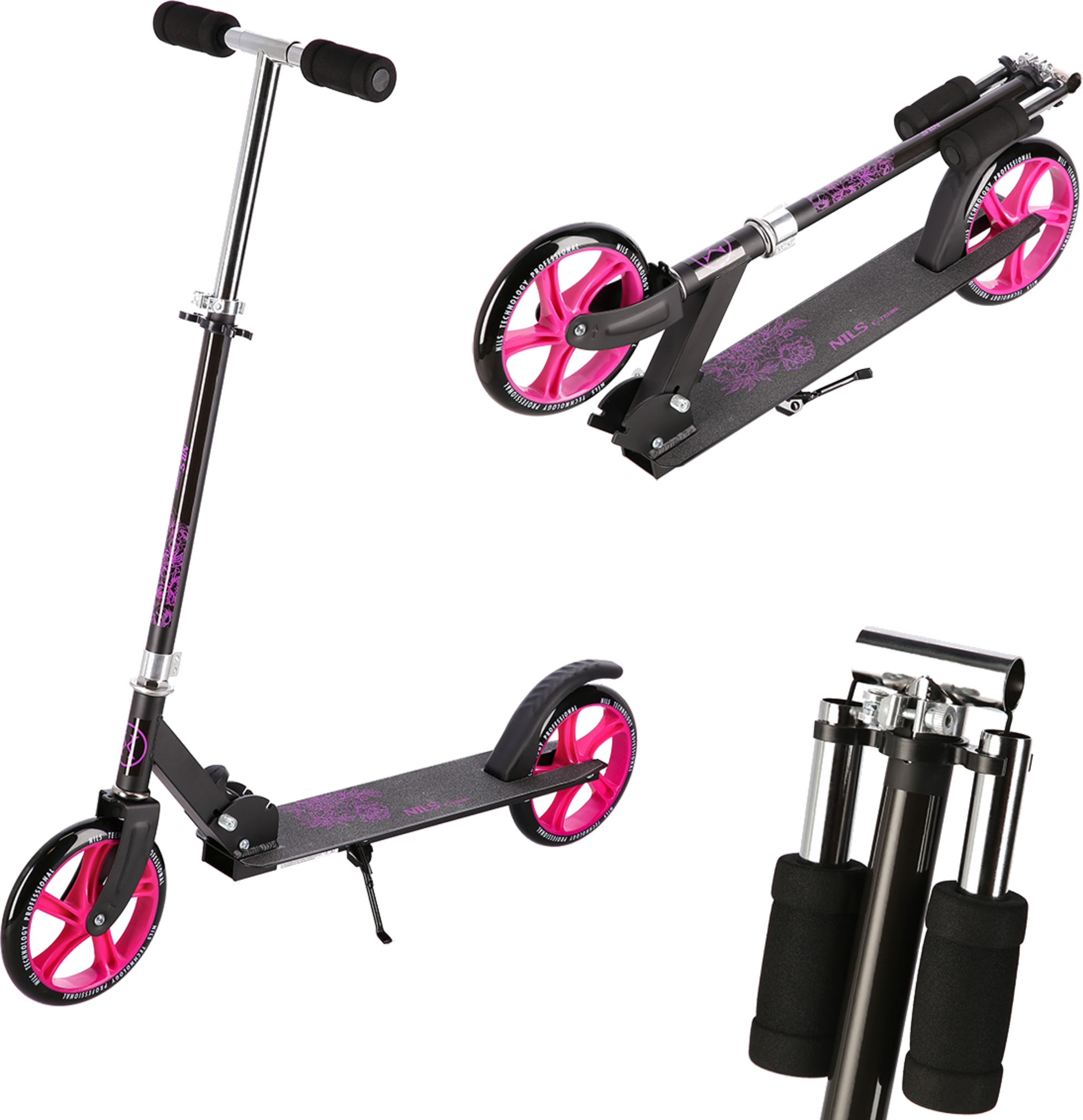 NORTHIX, Pink Kick Scooter, Adjustable Height, Lightweight