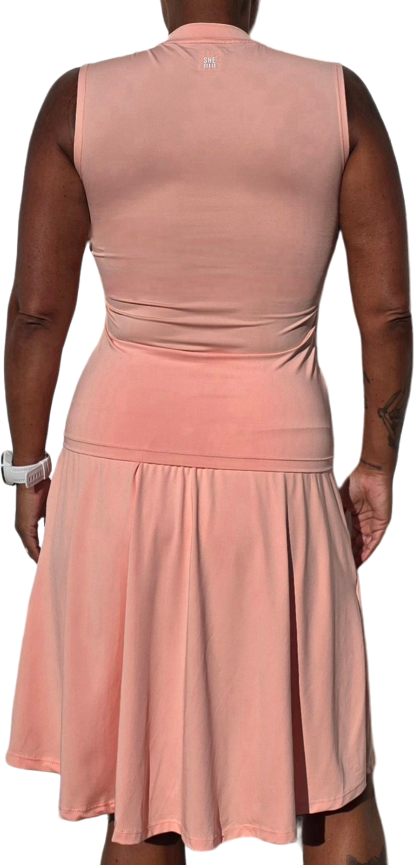 SHE DID, Pink Peach Lång Byxkjol