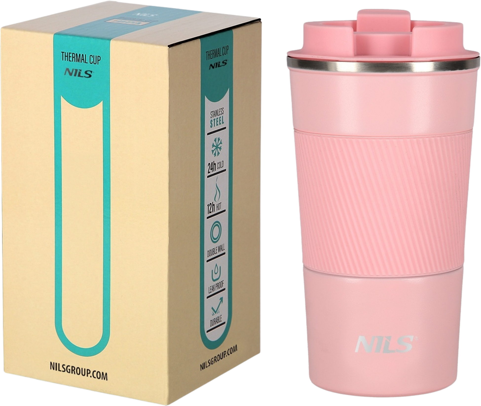 NORTHIX, Pink Thermal Cup &ndash; Insulated, Leak-proof, 9 Oz