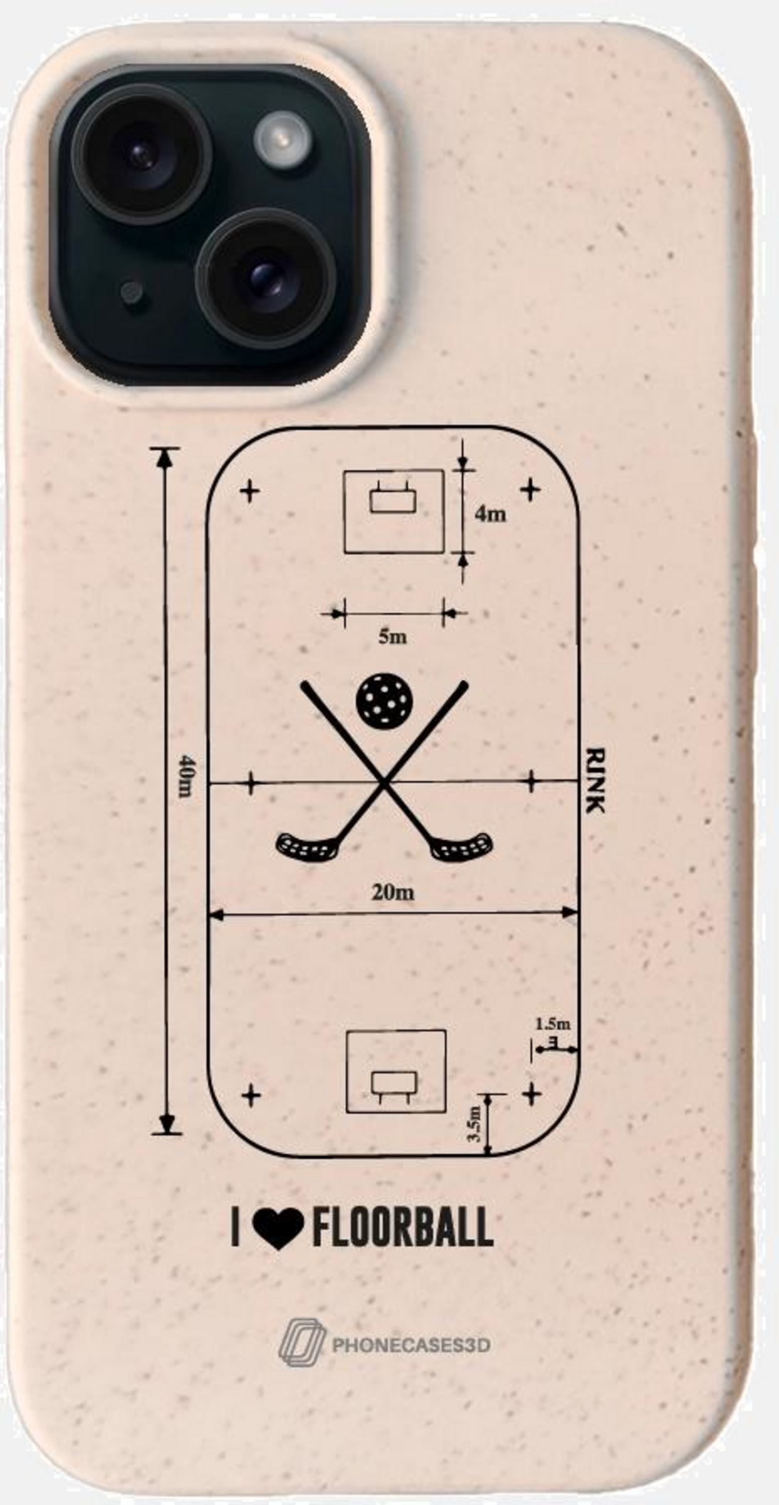 PHONECASES3D, Pixbo Official Compostable Phone Case Design Floorball