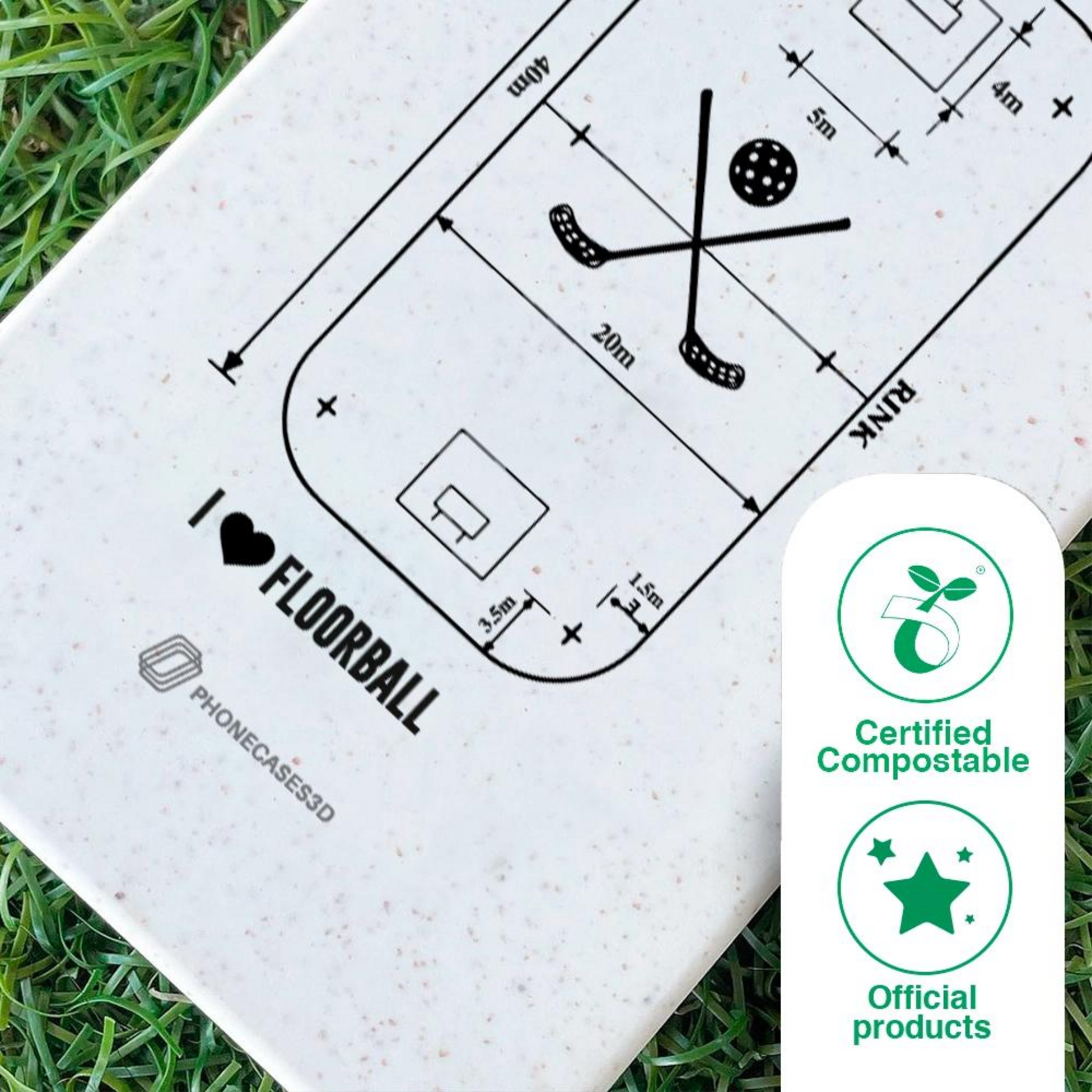 PHONECASES3D, Pixbo Official Compostable Phone Case Design Floorball