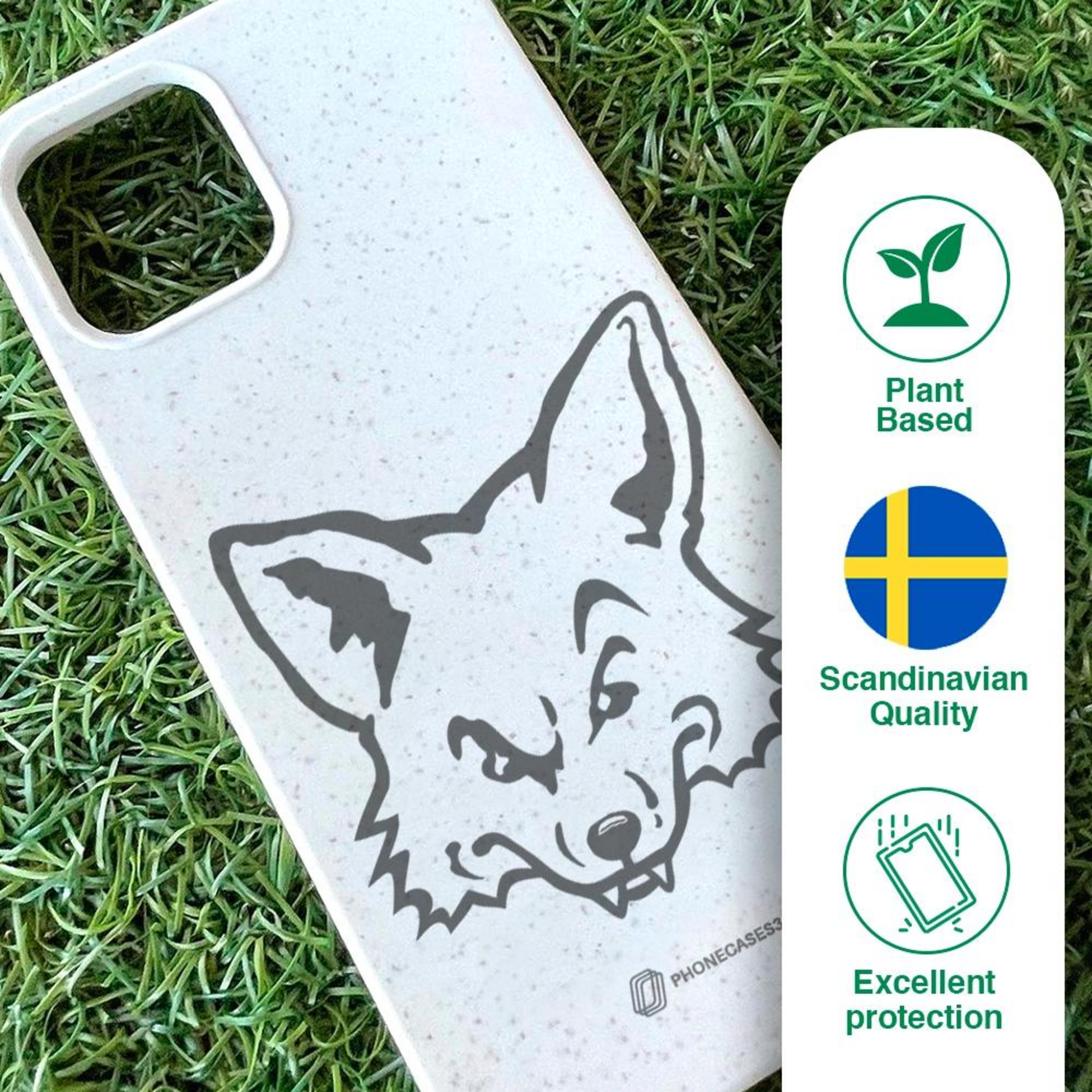 PHONECASES3D, Pixbo Official Compostable Phone Case Design Grey