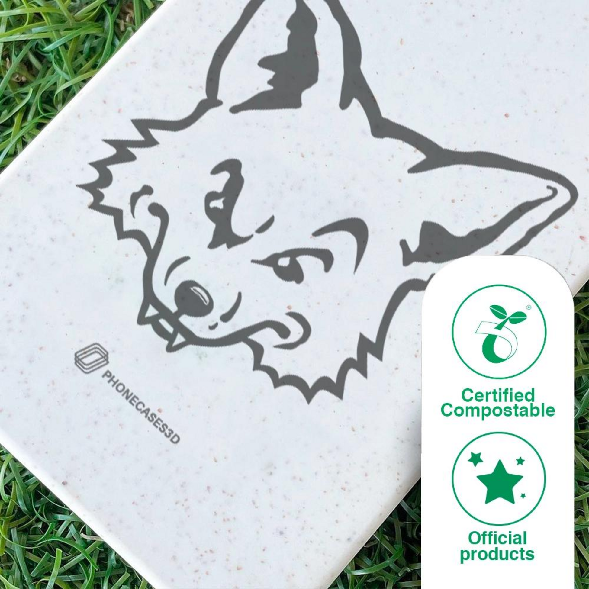 PHONECASES3D, Pixbo Official Compostable Phone Case Design Grey