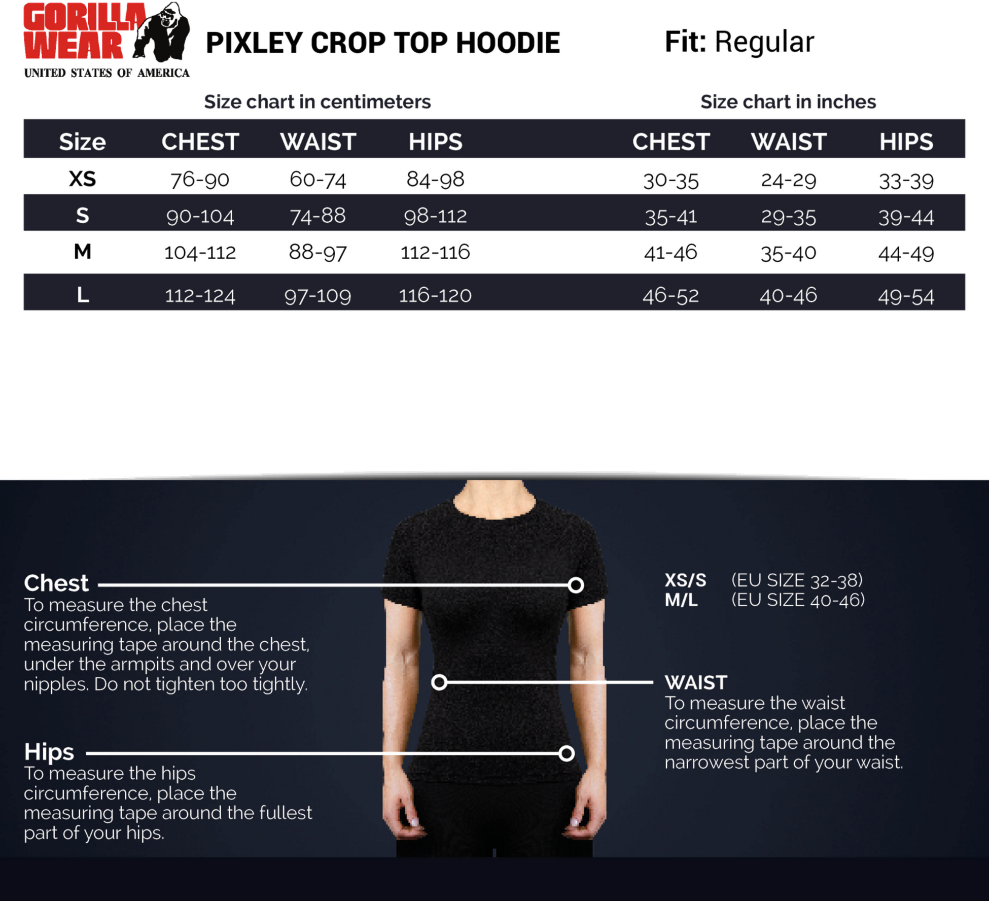 GORILLA WEAR, Pixley Crop Top Hoodie