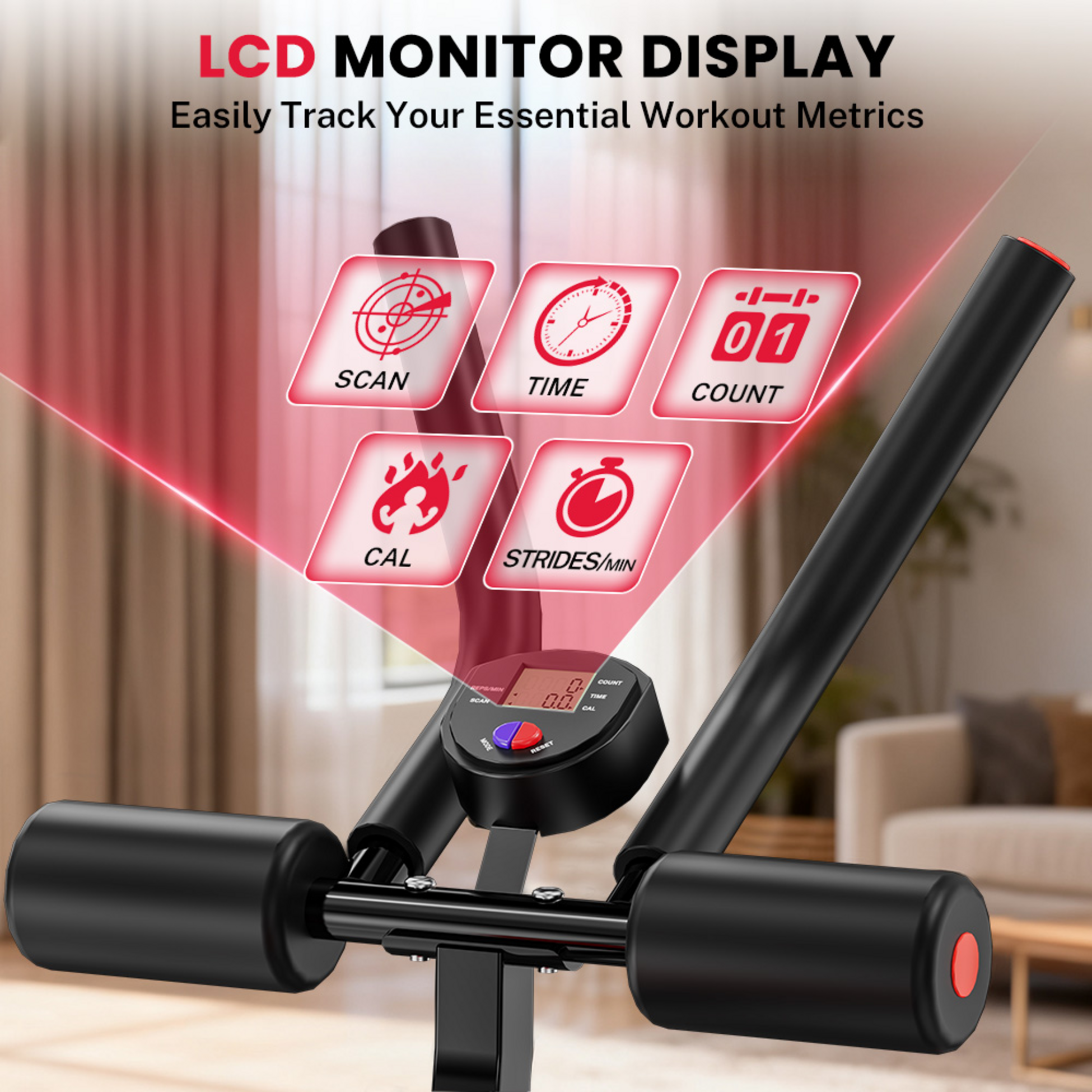 HOMEFITNESSCODE, Pllihopbar Magtränare – Justerbar Sit-up Bänk För Hemmaträning