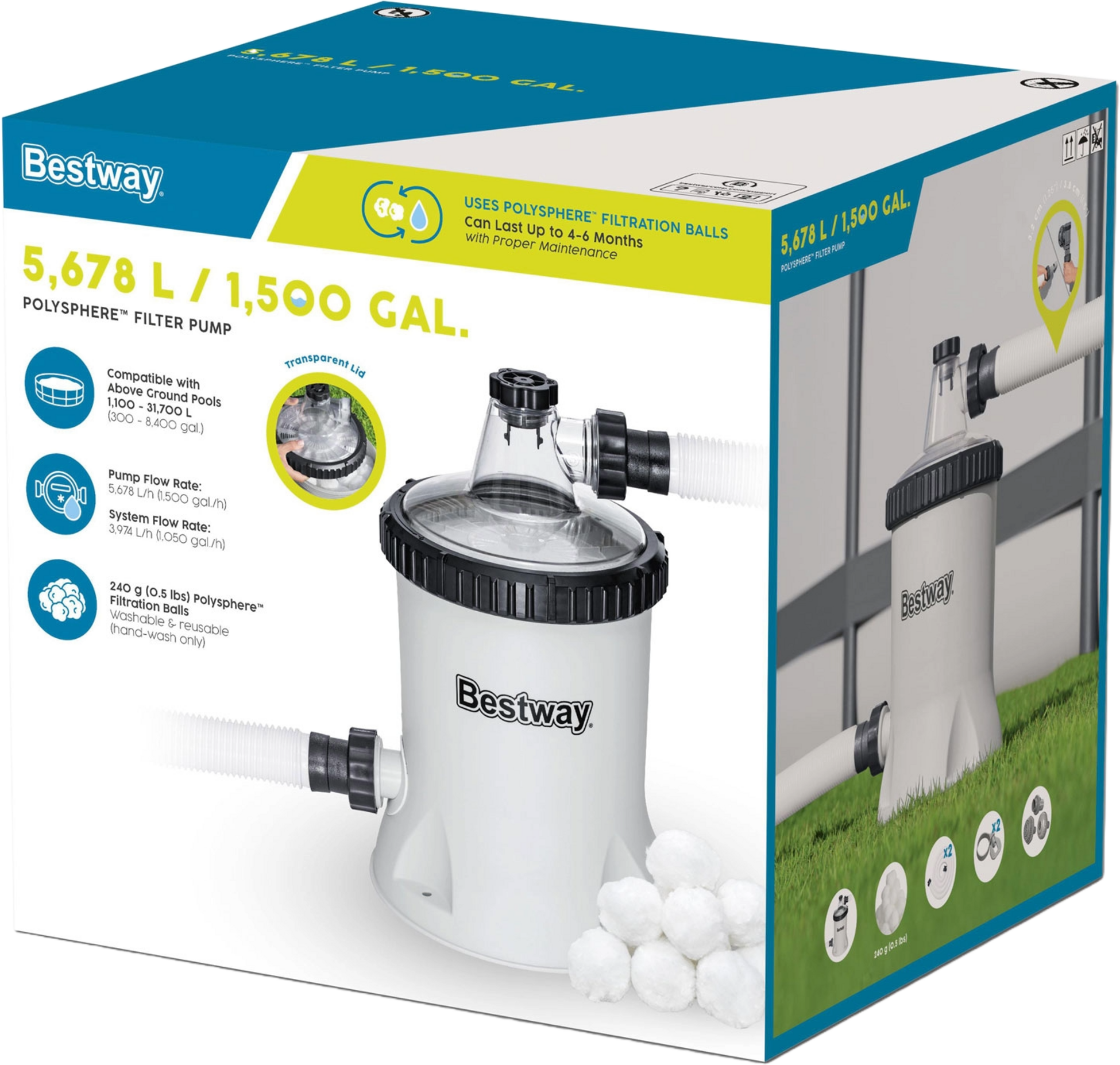 BESTWAY, Polysphere Filterpump 5678l