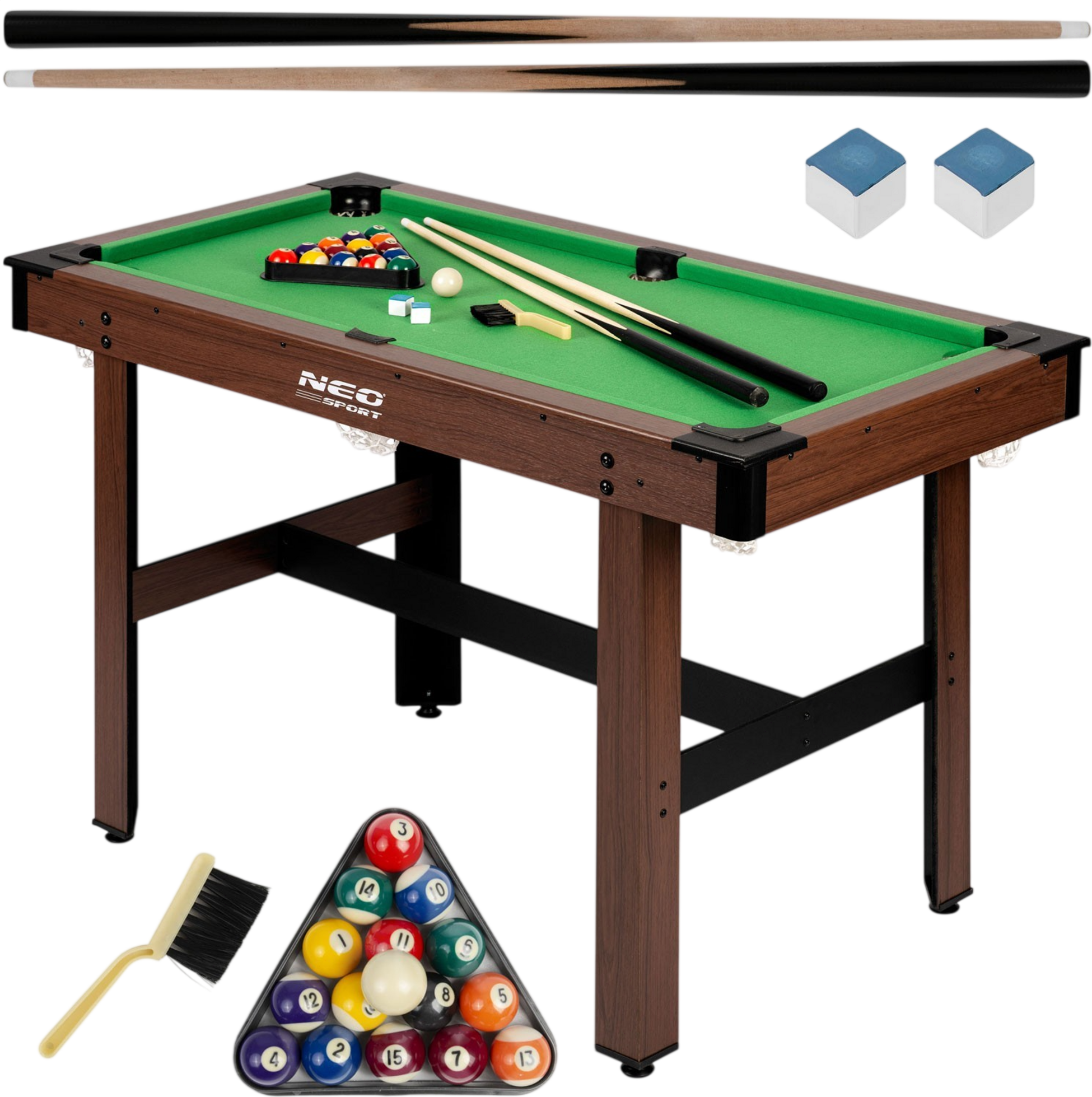B2X, Pool Table 122 X 61 X 76 Cm Ns-807 Dark Brown